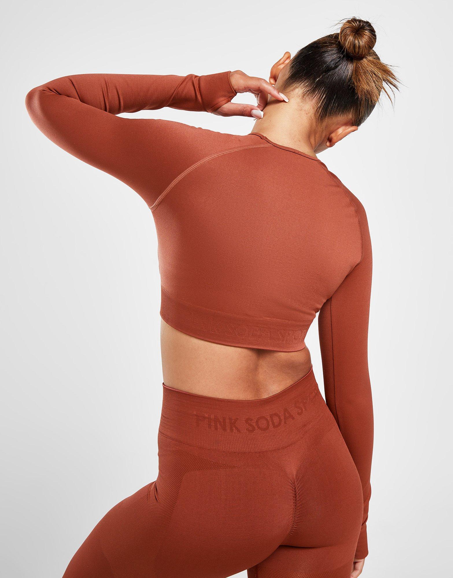 Pink Soda Sport Logo Seamless Crop Top
