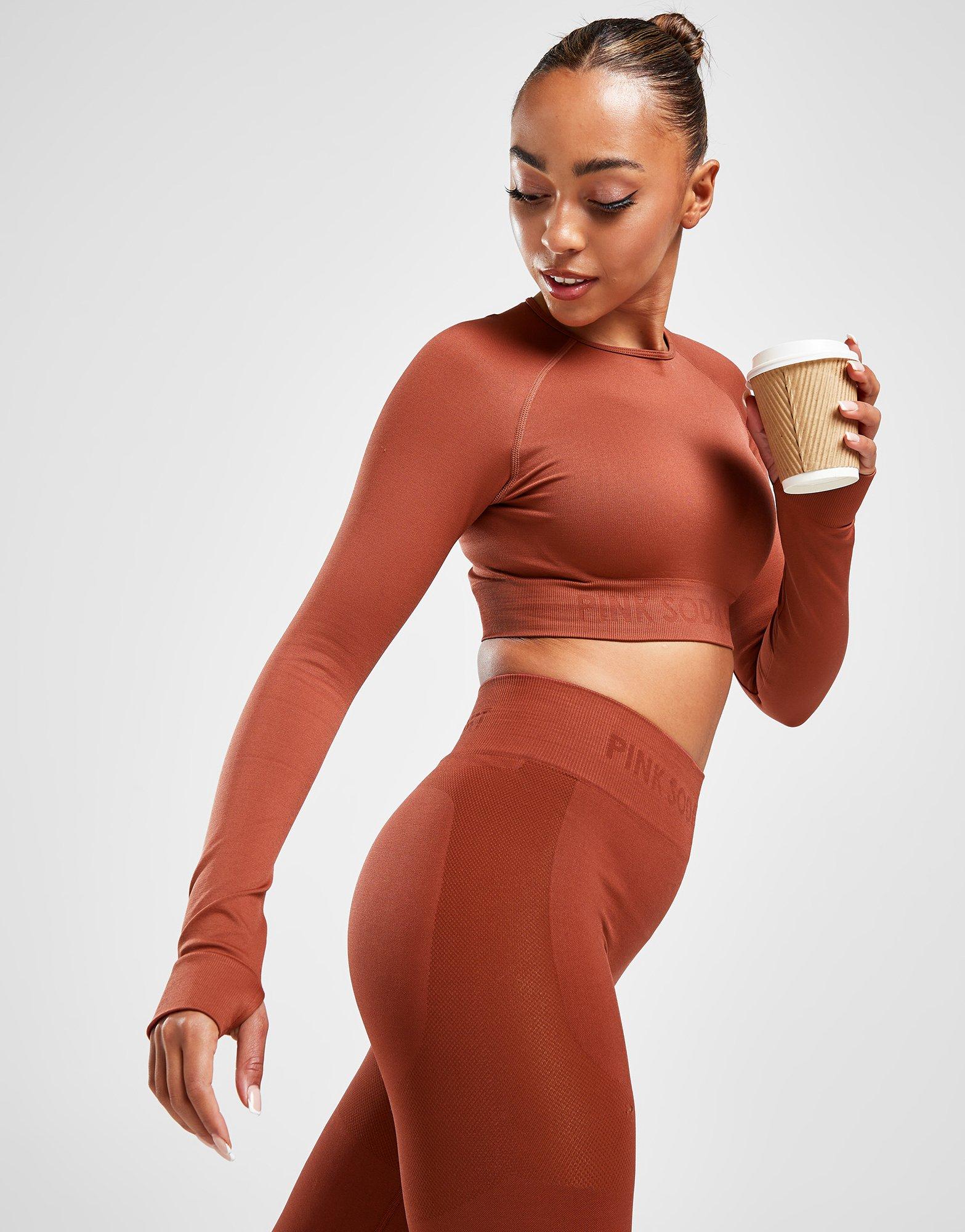 Pink Soda Sport Logo Seamless Crop Top