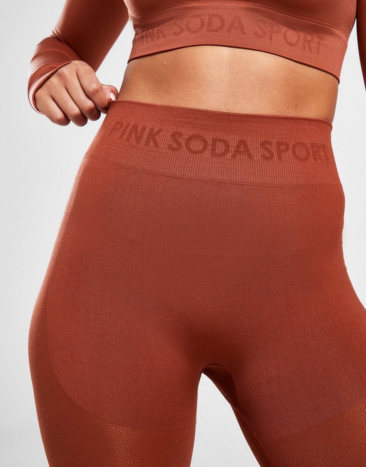 Pink Soda Sport Logo Seamless Tights