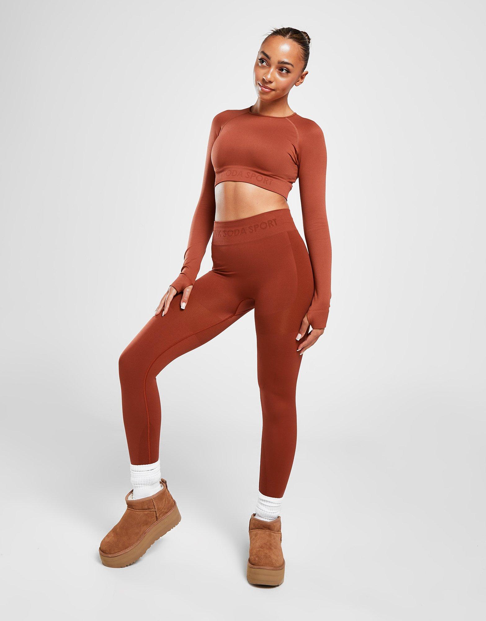 Pink Soda Sport Logo Seamless Tights