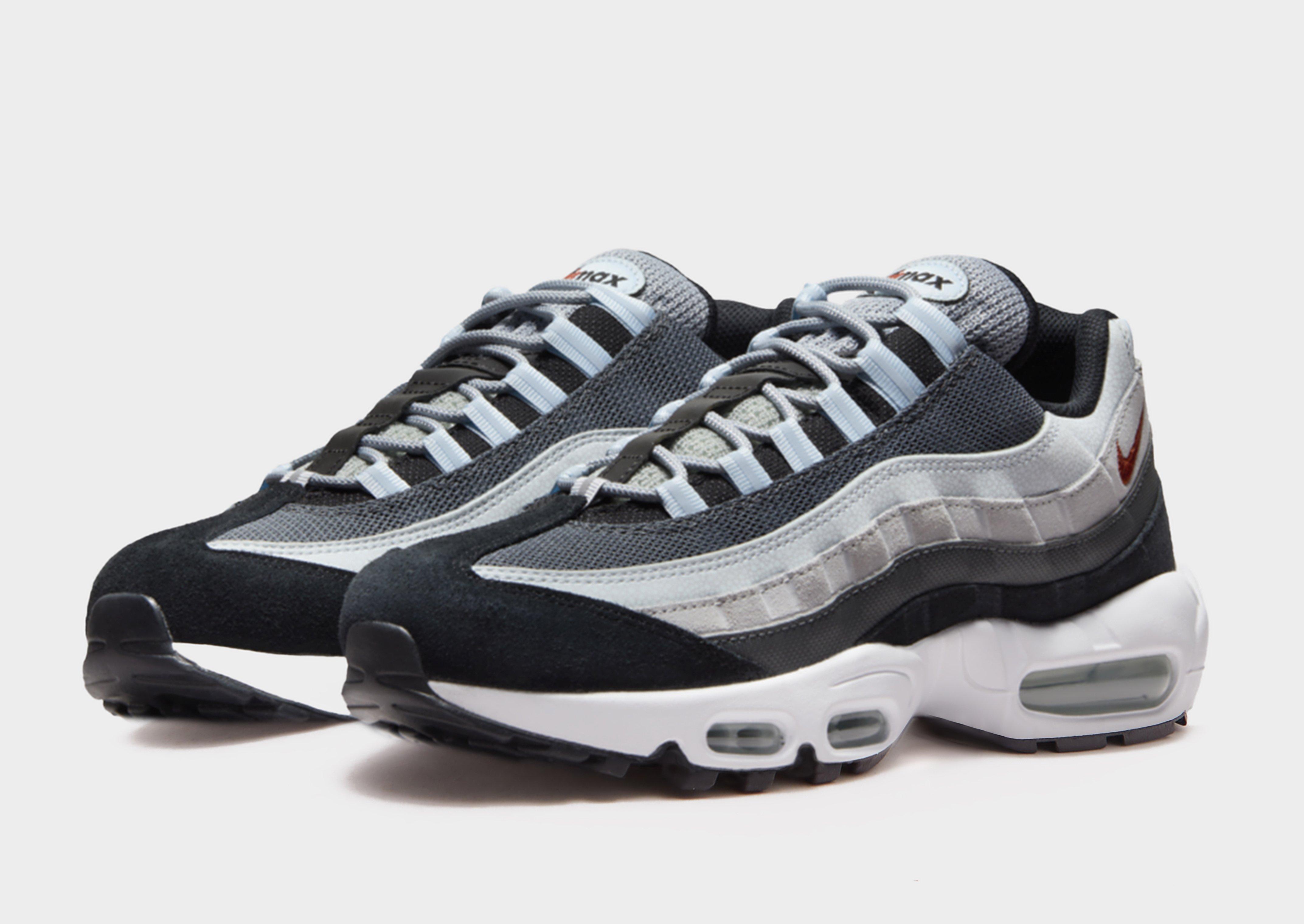 Nike air max 95 essential trainer black / white / wolf grey best sale