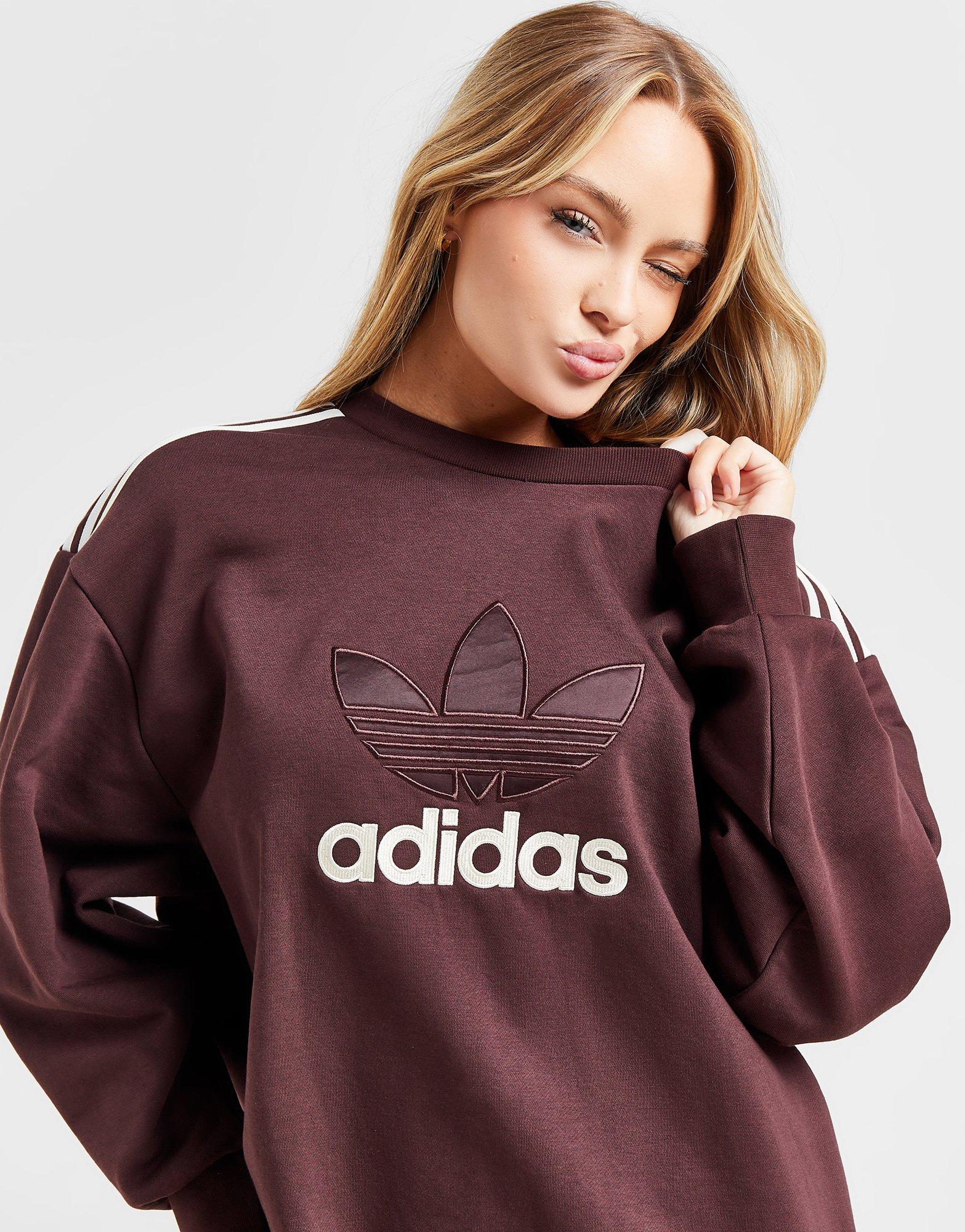 Sweat sport femme manches clearance longues trefoil adidas originals