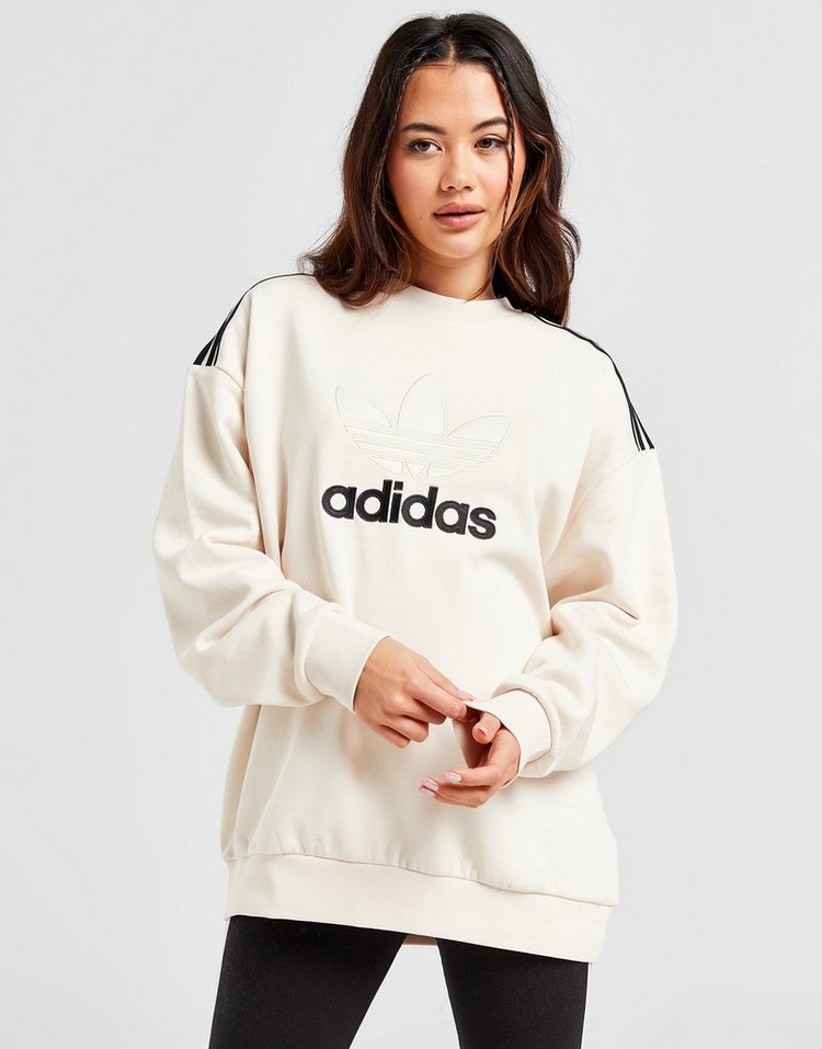 adidas Originals Satin Trefoil Crew Sweatshirt