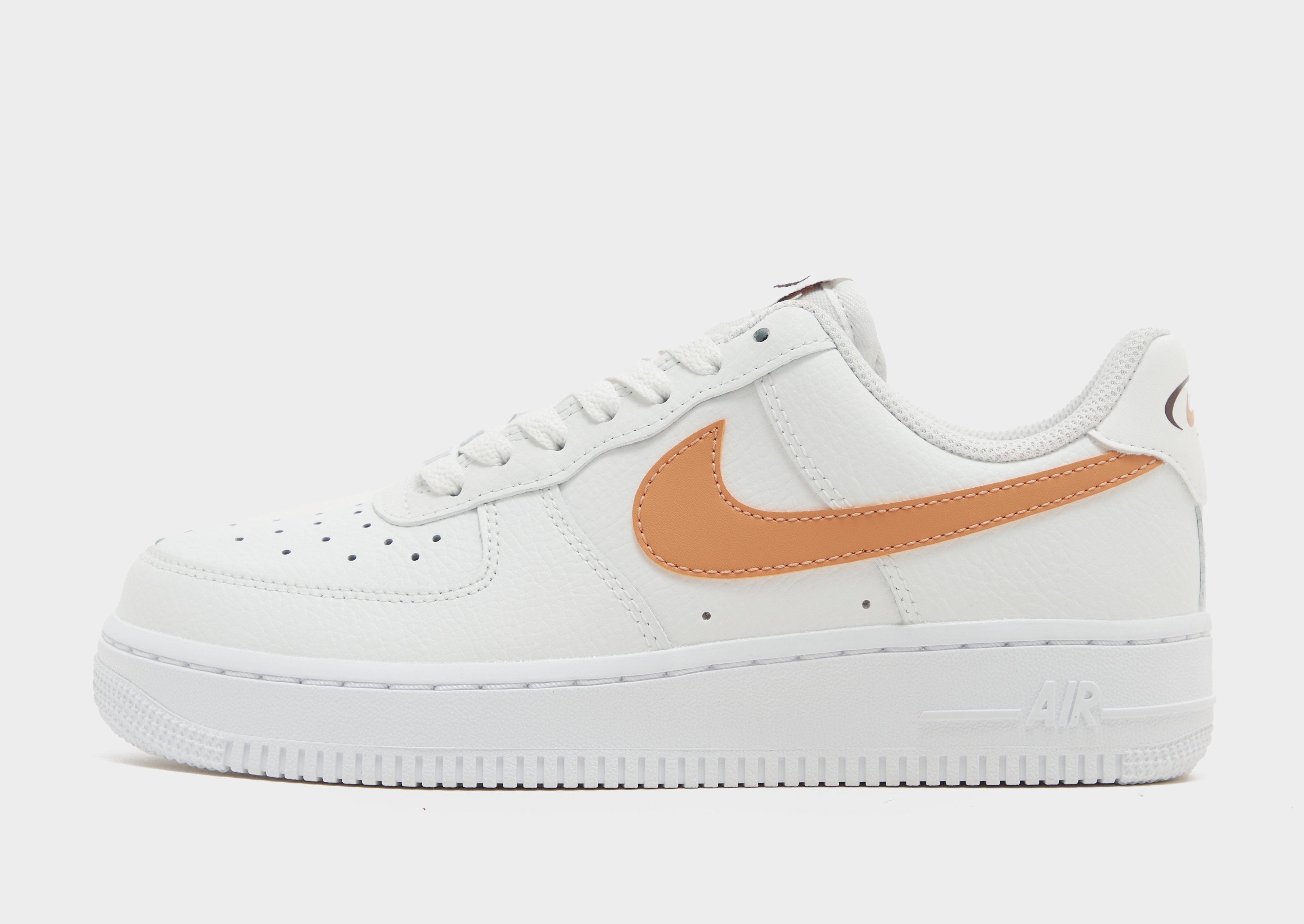 White air force cheap ones with orange swoosh