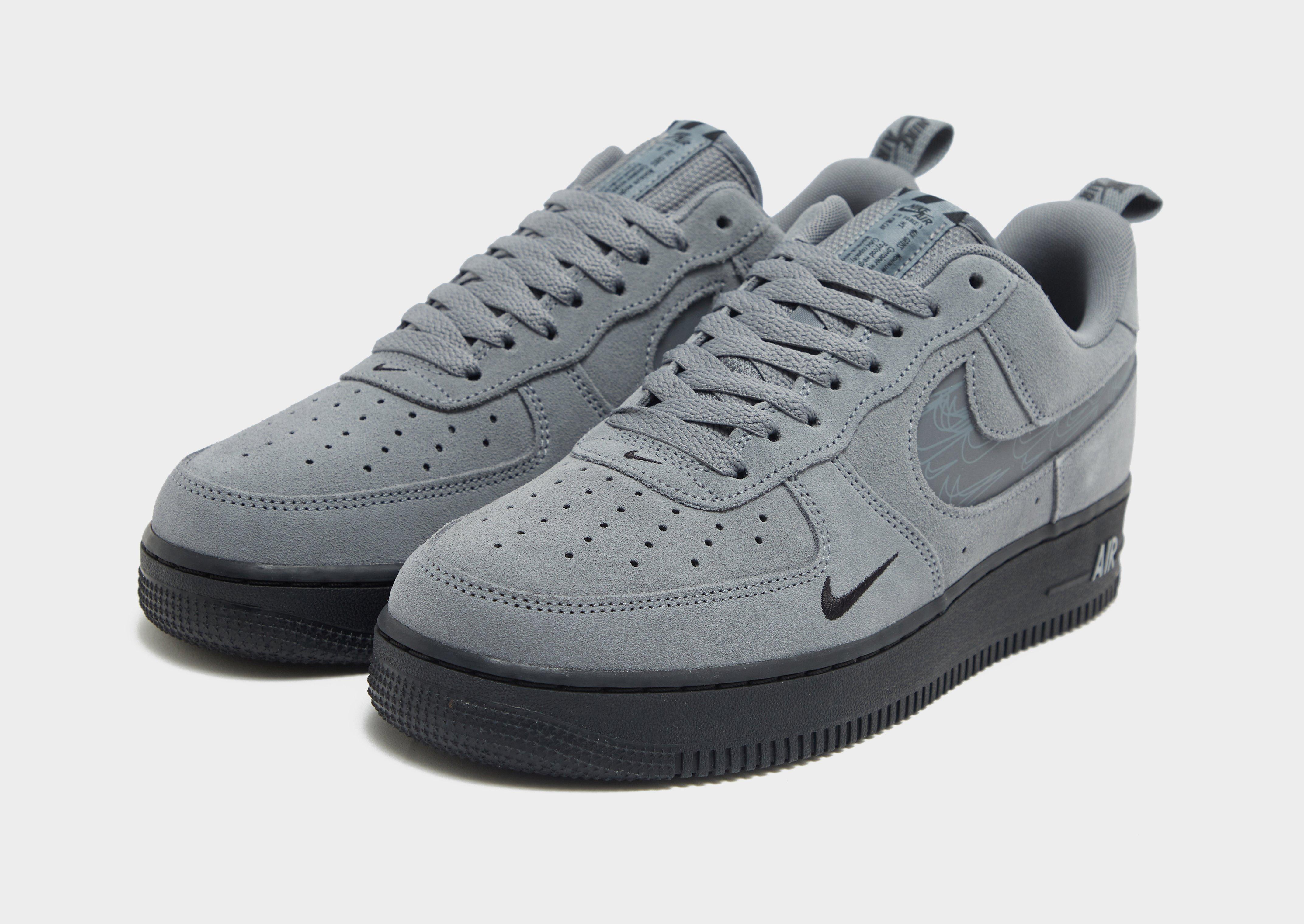 Nike Air Force 1 Low Black and Grey Suede