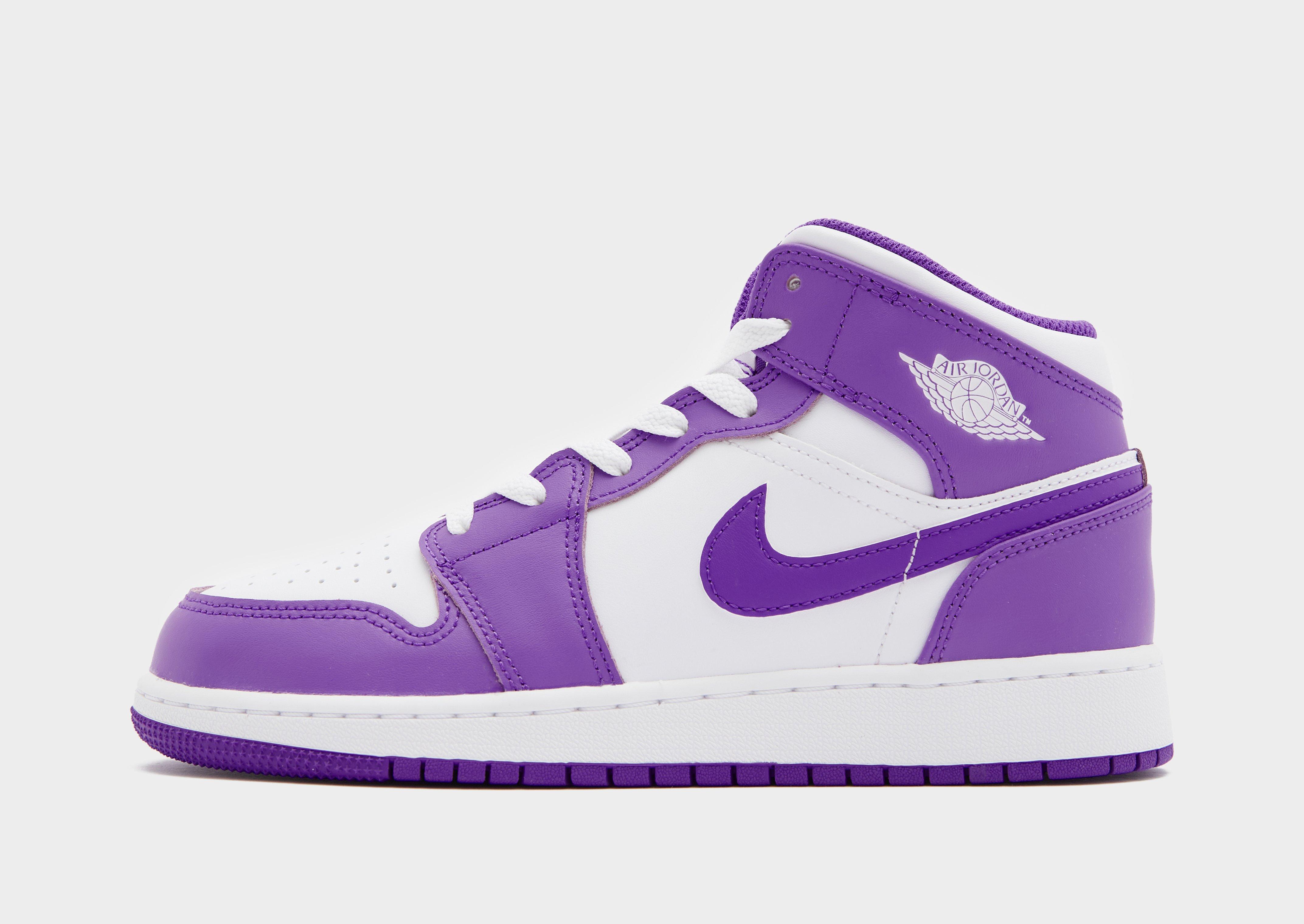 Purple Jordan Air 1 Mid Junior | JD Sports Malaysia