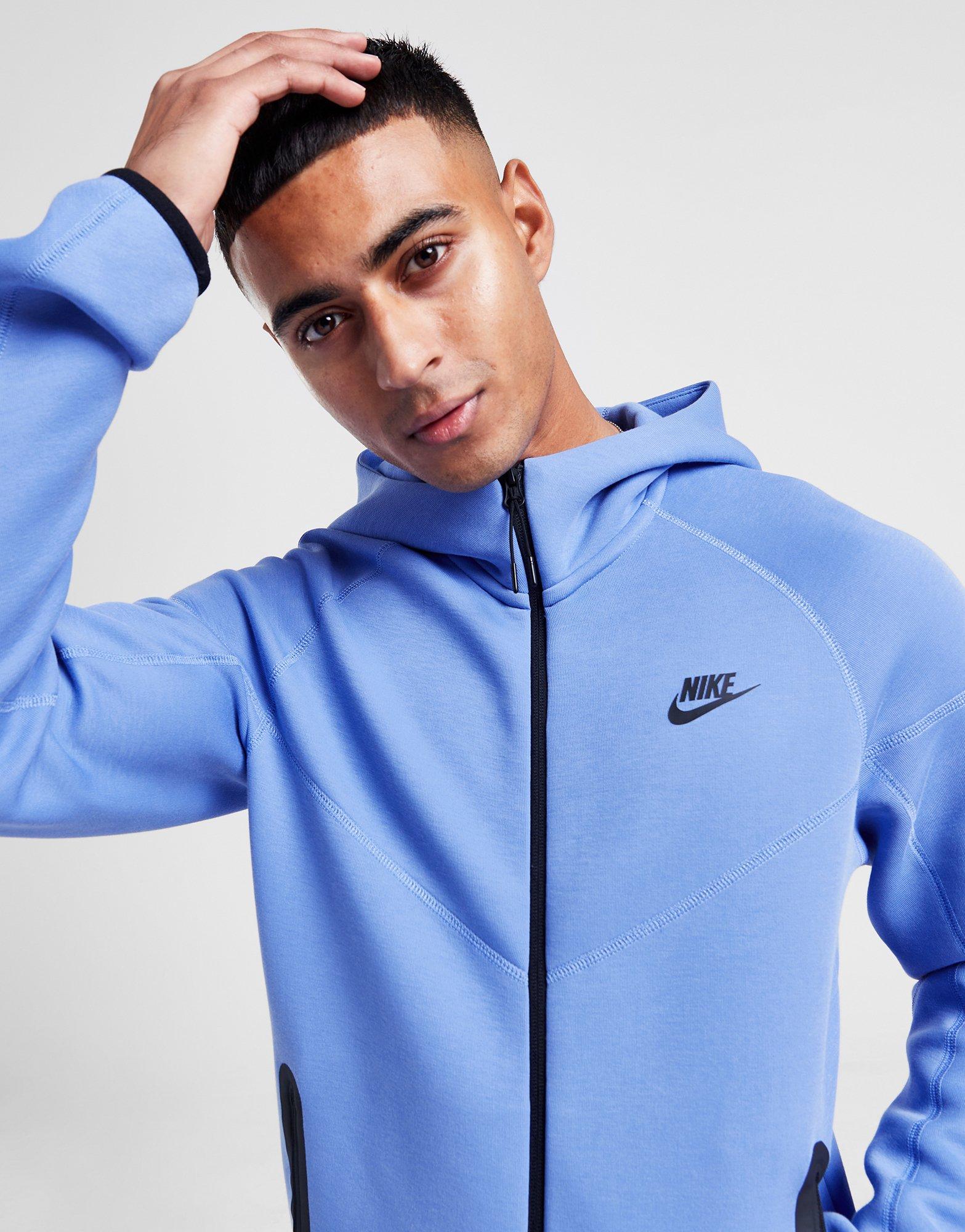 Grey Nike Tech Fleece Full Zip Hoodie - JD Sports Global