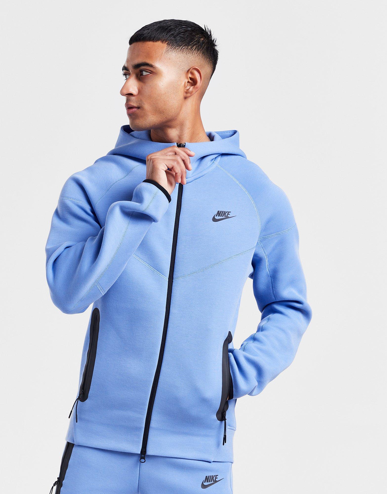 Blue Nike Tech Fleece Full Zip Hoodie - JD Sports Global