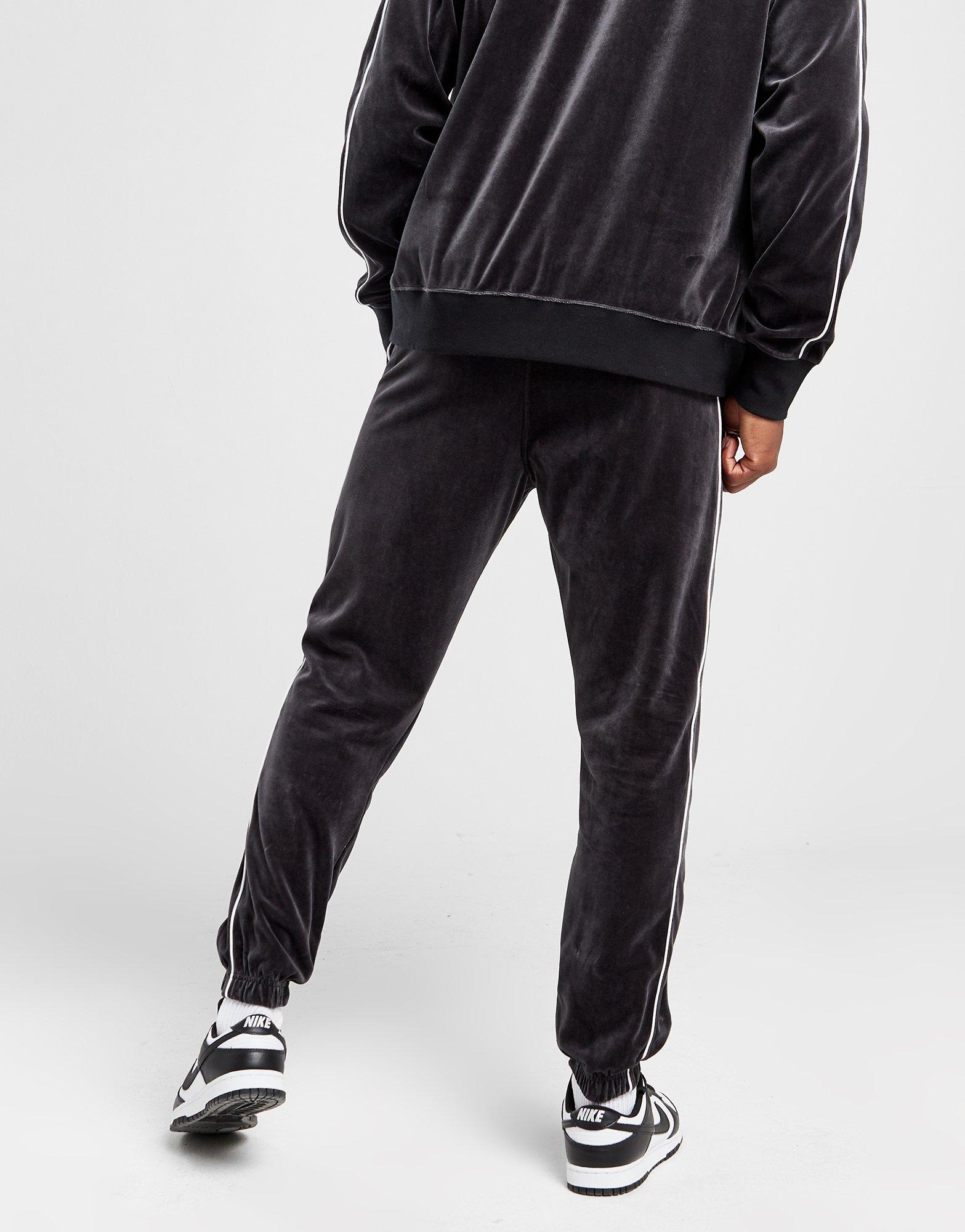 Nike black velour clearance tracksuit