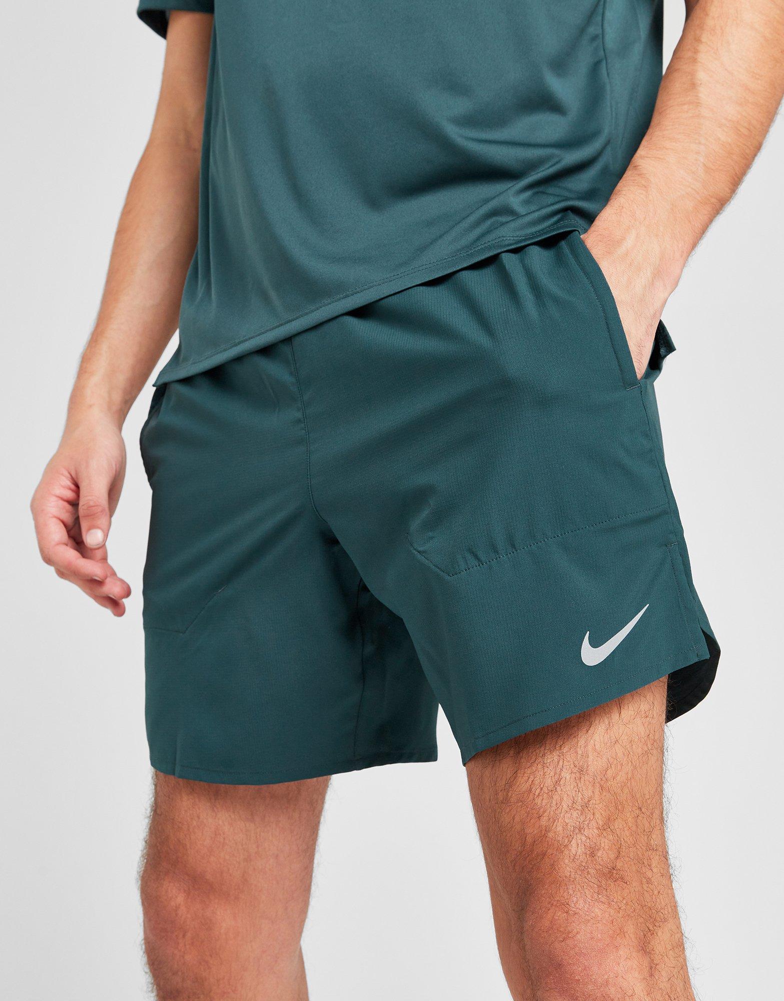 Men's Nike Stride Shorts - Deep Jungle/Luminous Green – Gazelle Sports