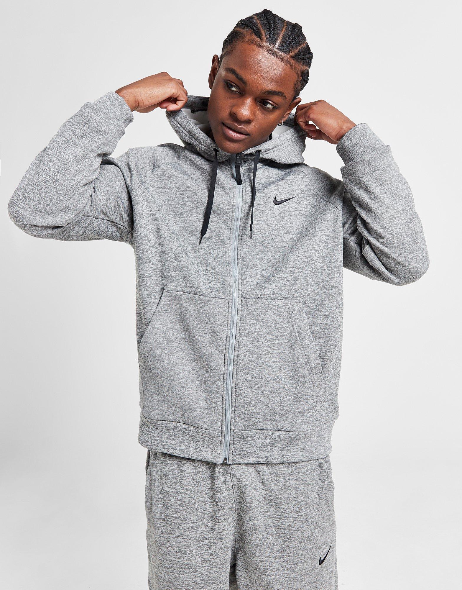 NIKE Mens Full Tracksuit Set Fleece Black Zip Hoody Bottom Modern Sports  Black