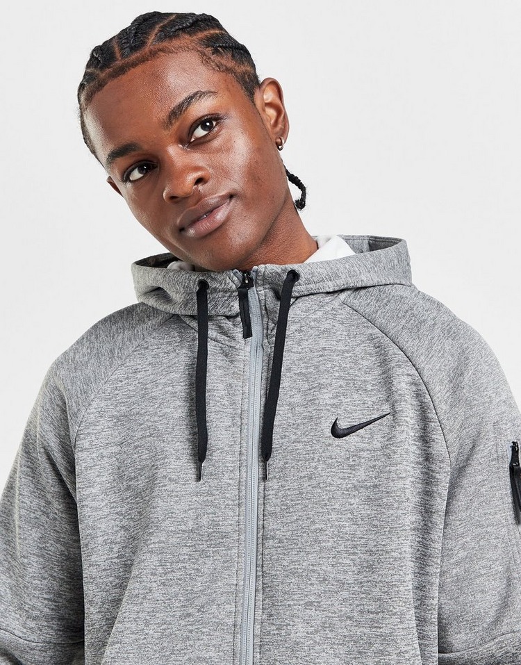 Grey Nike Therma-FIT Full Zip Hoodie | JD Sports UK