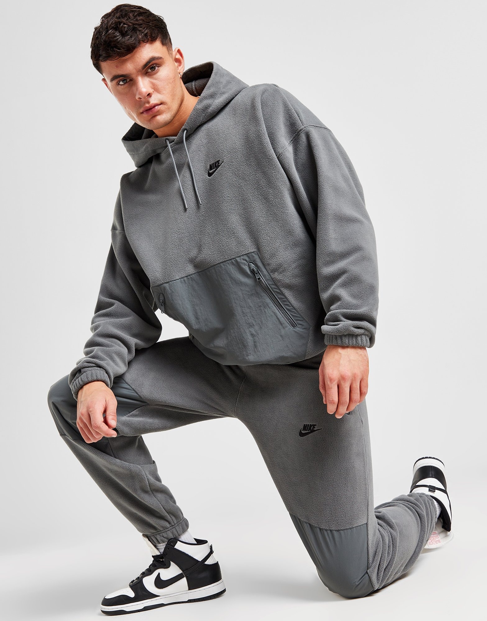 Iron Grey Black Nike Polar Fleece Joggers JD Sports