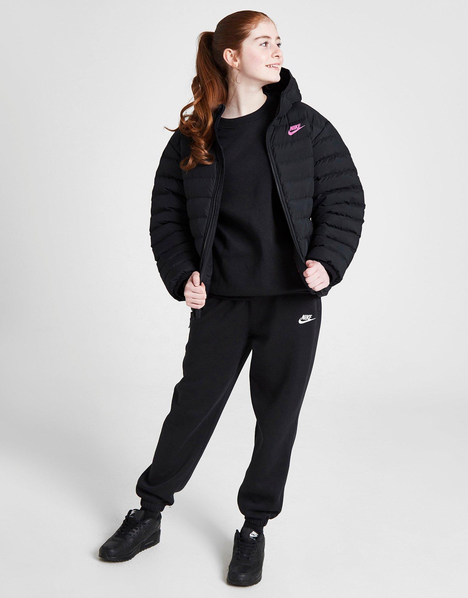 Girls black best sale nike jacket