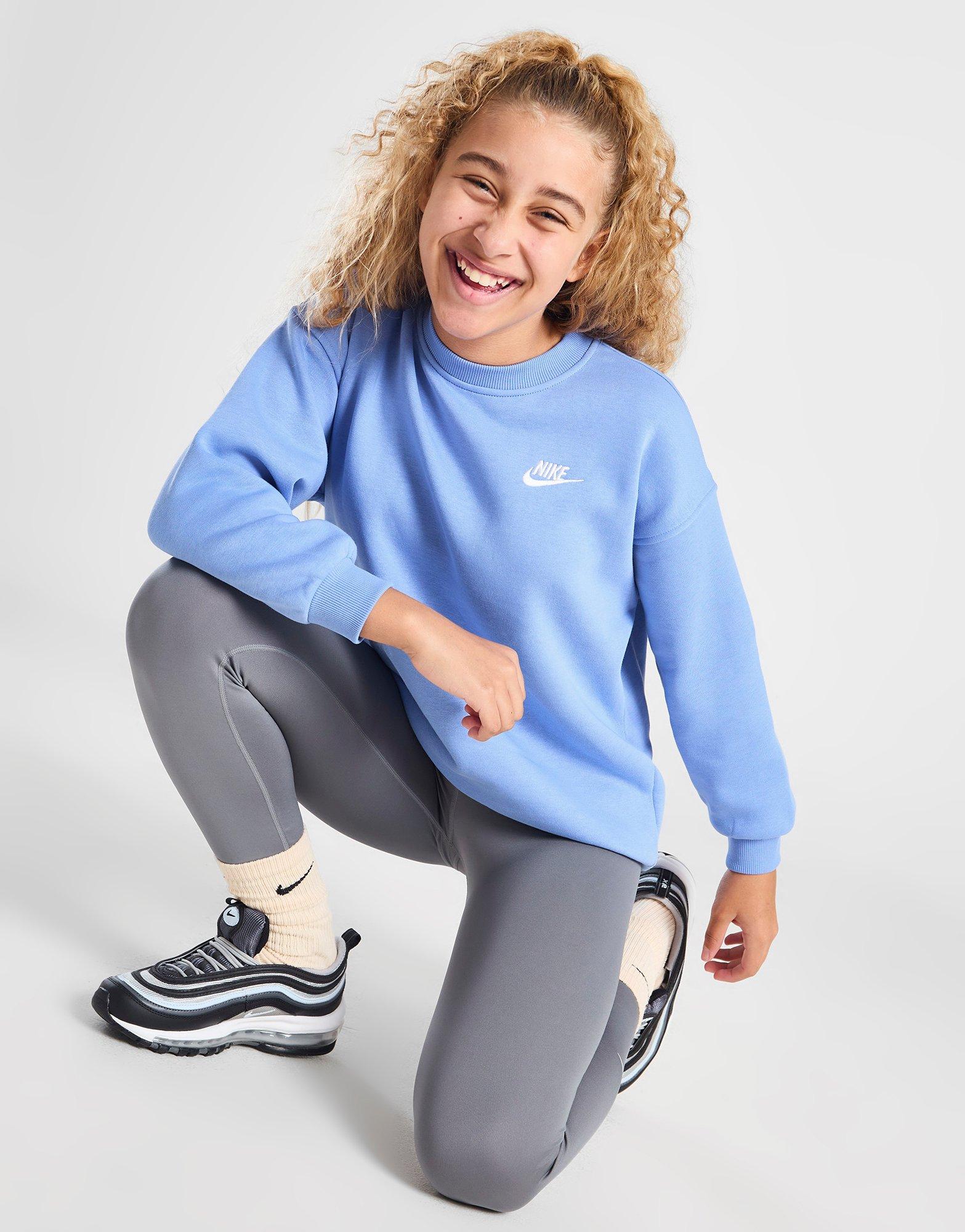 Blue Nike Girls' Oversized Club Fleece Sweatshirt Junior - JD