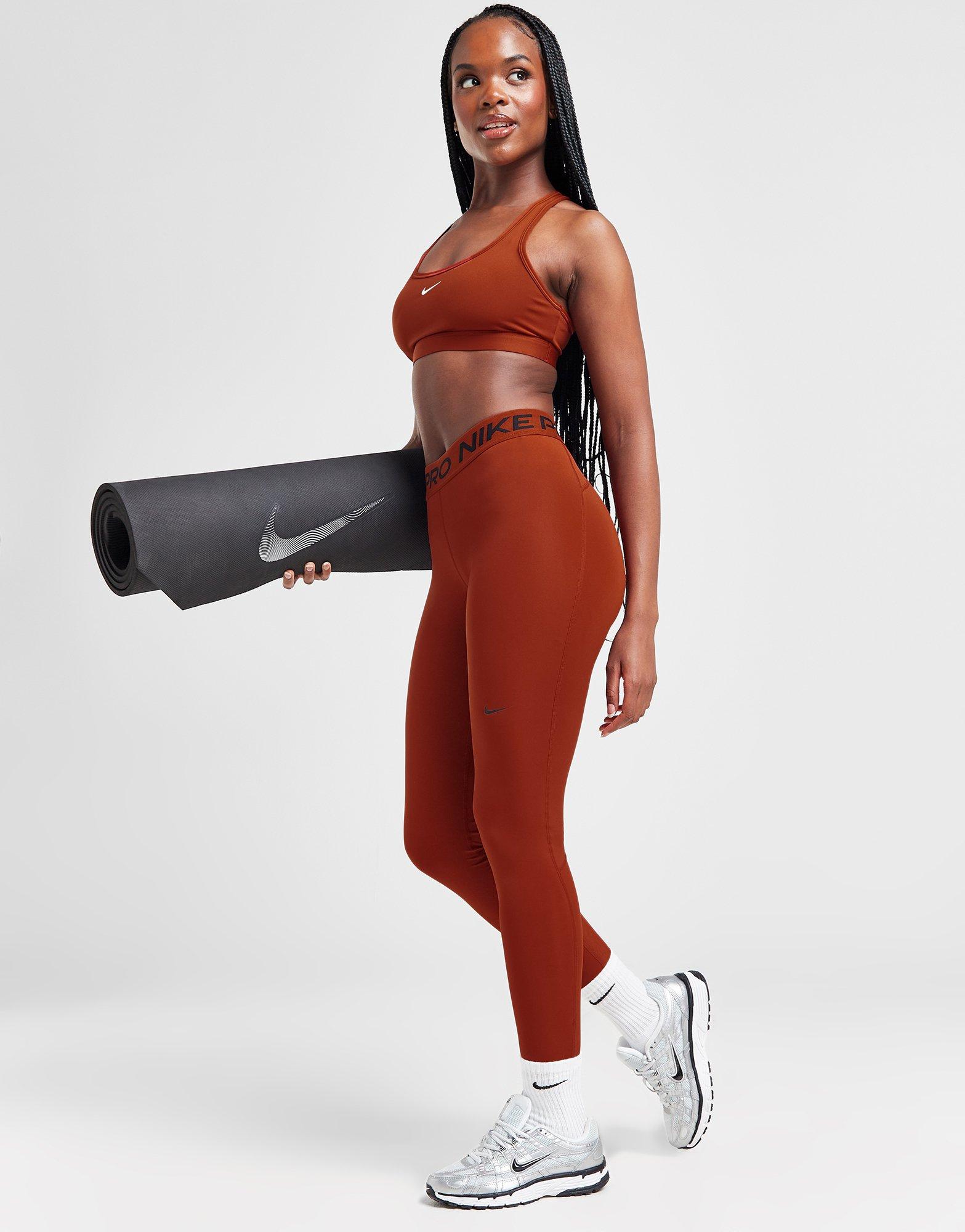 Orange Nike Pro Training Dri-FIT Tights