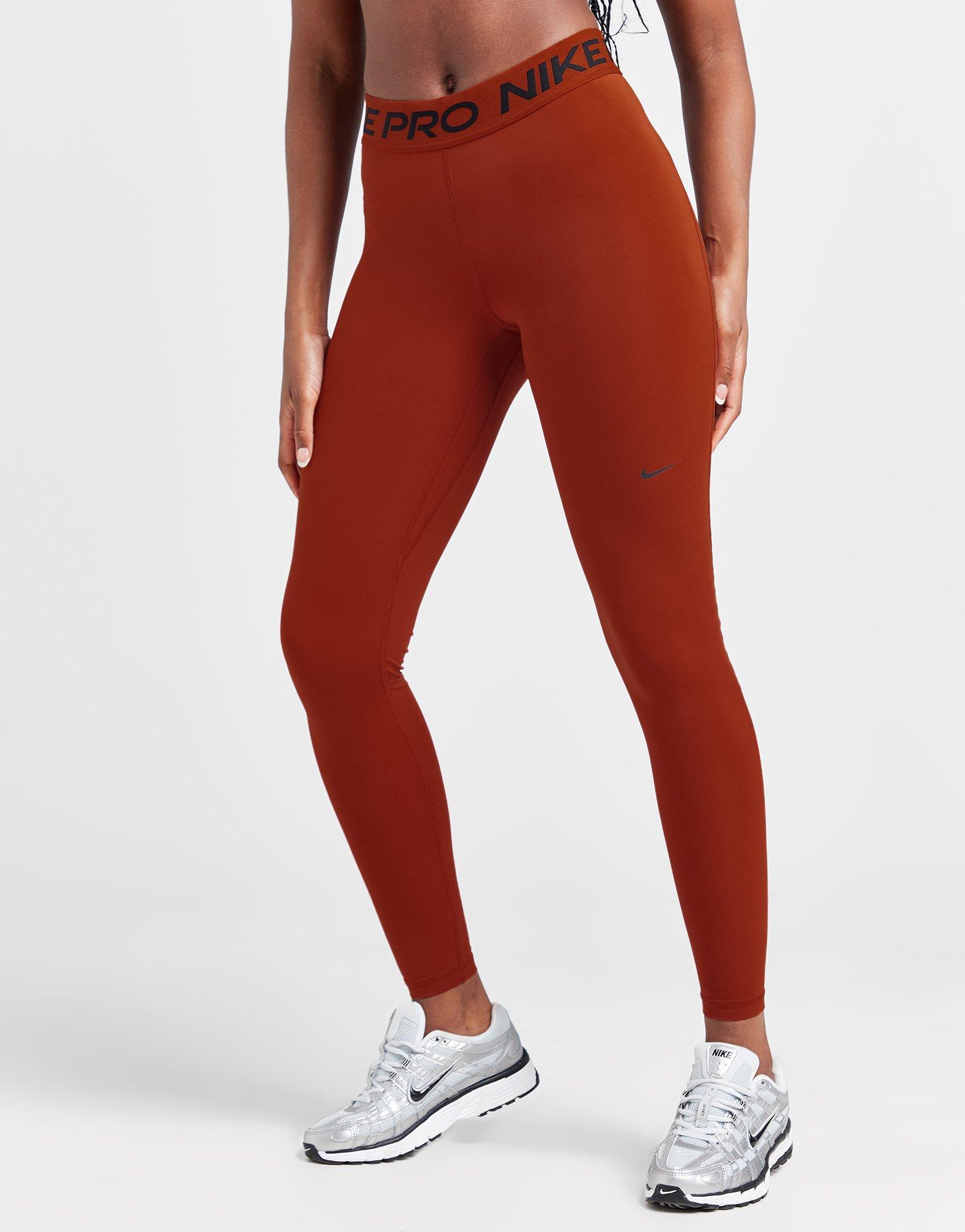 Womens Nike 7/8 Training Lazer Cut Tights XL Orange Tight Gym Running  CJ4916-886