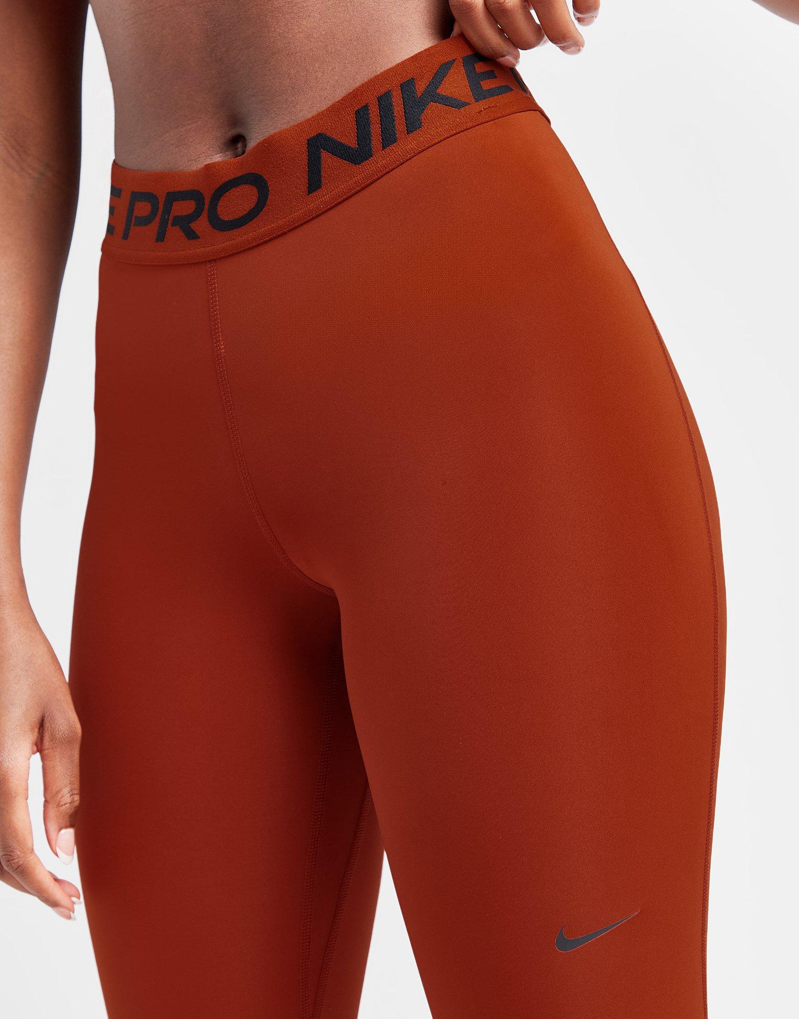 Orange Nike Pro Training Dri-FIT Tights