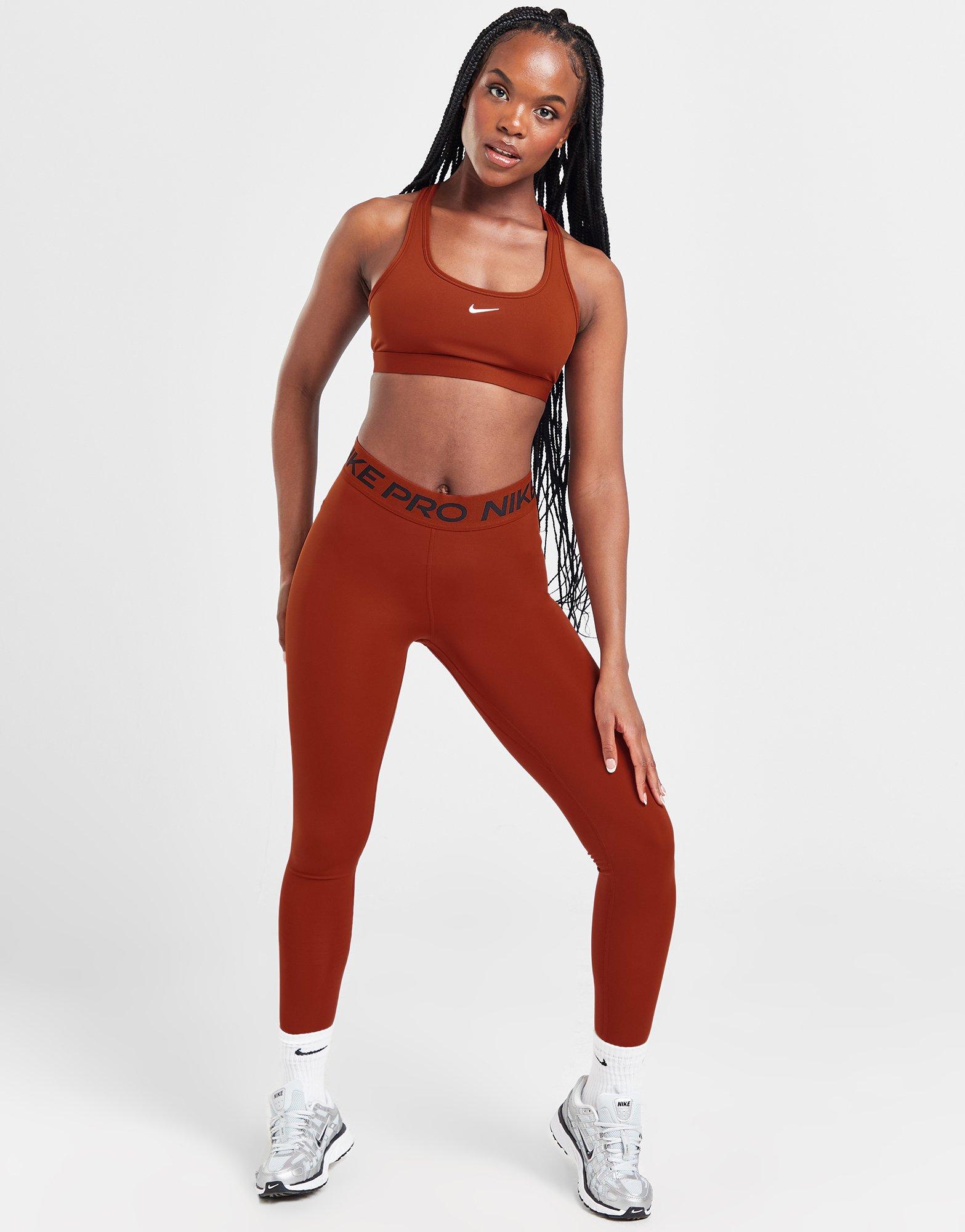 Orange Nike Pro Training Dri-FIT Tights