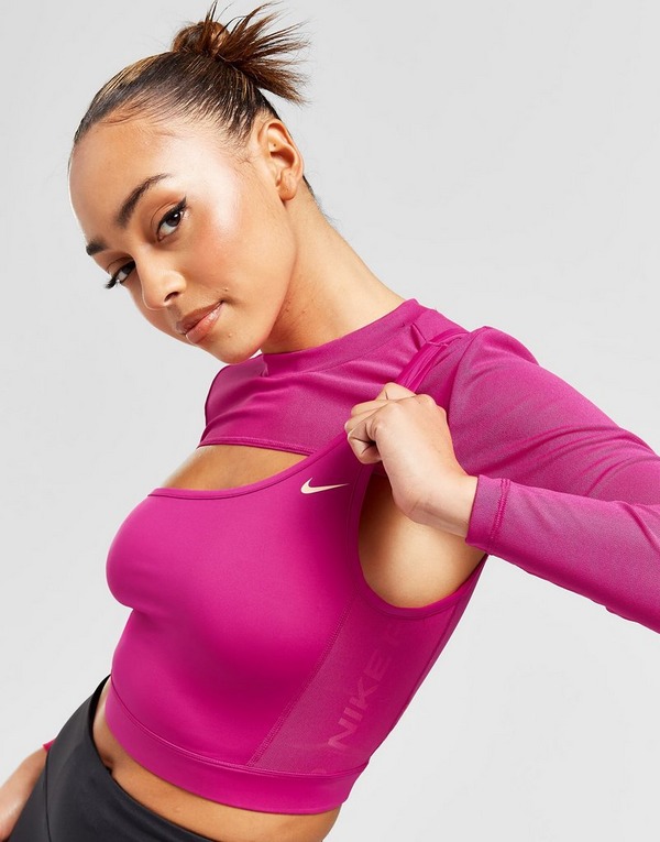 Nike Croptop met lange mouwen voor dames Pro