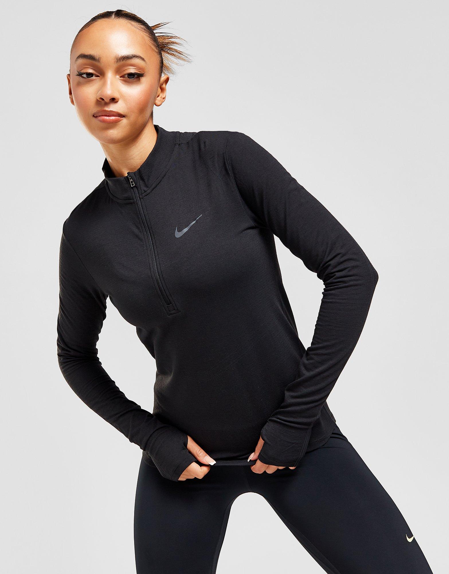 Black Nike Running Swift Wool 1/2 Zip Top | JD Sports UK