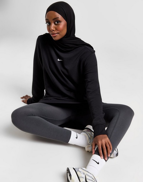 Nike Yoga Womens Dri-FIT Ribbed Tank Top Gym Training Black Small