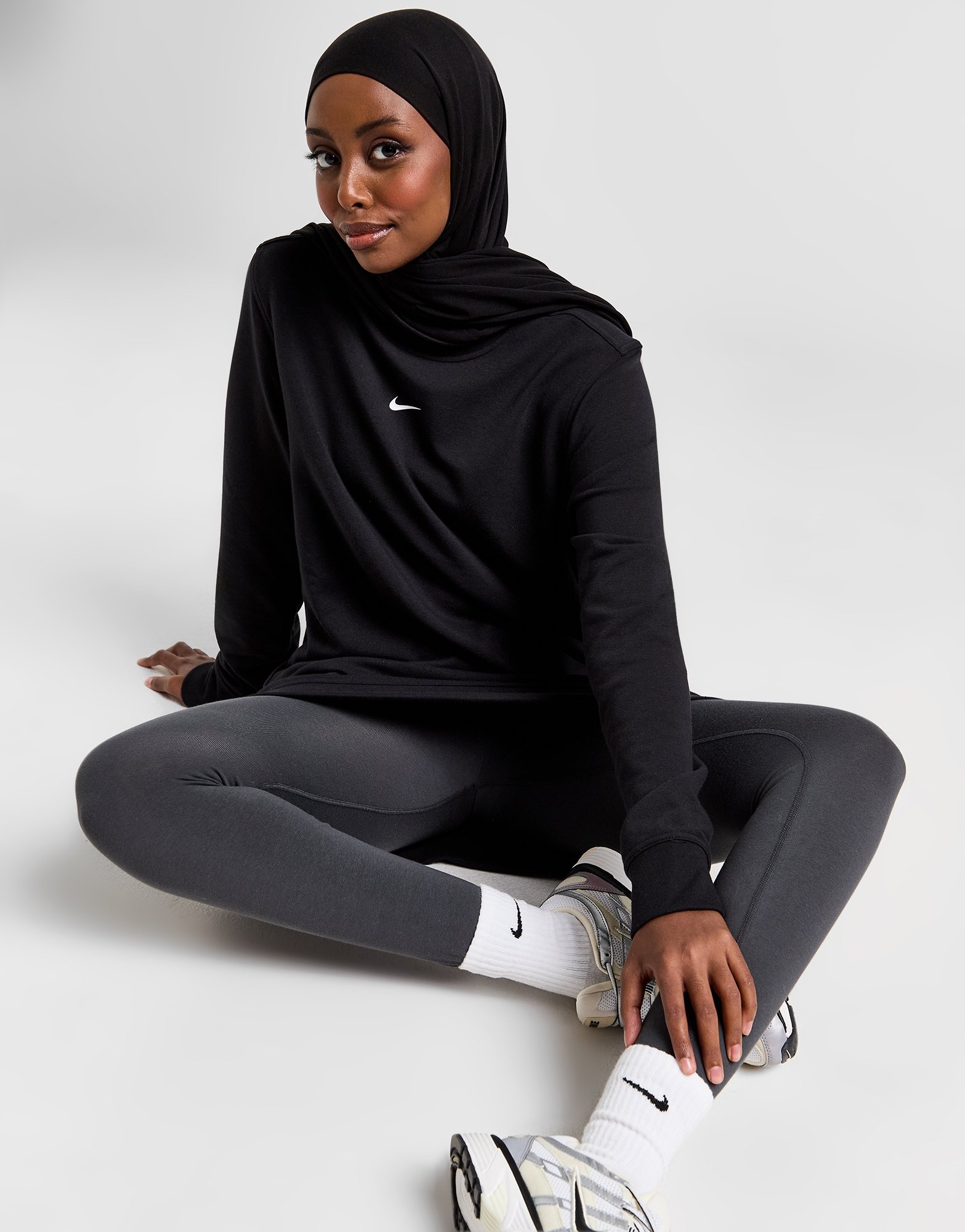 Black Nike Training One Dri-FIT Tunic Top - JD Sports