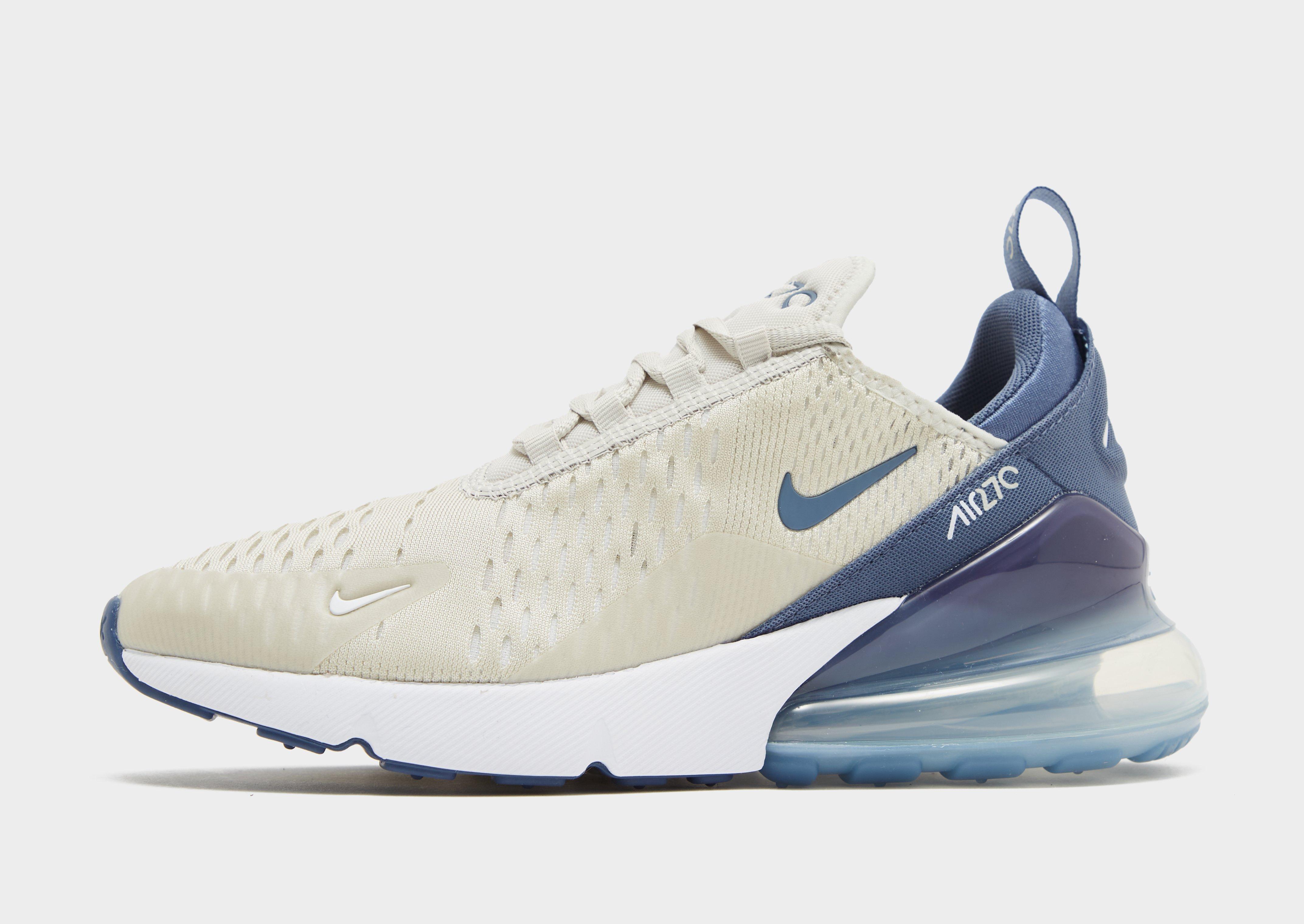 Women's Nike Air Max 270 Shoes 7.5 Light Bone/Diffused Blue-White