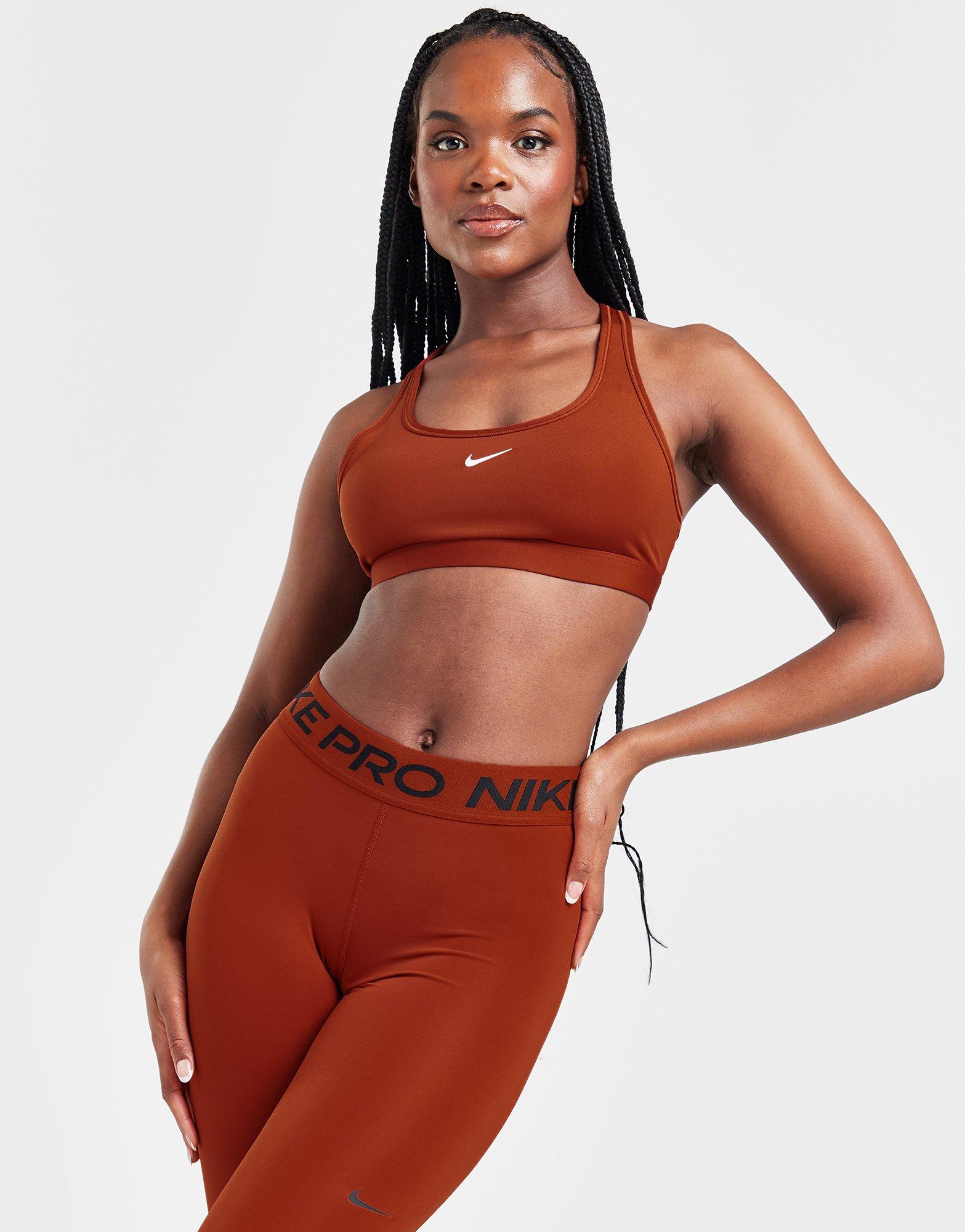 Orange Nike Running Swoosh Sports Bra - JD Sports