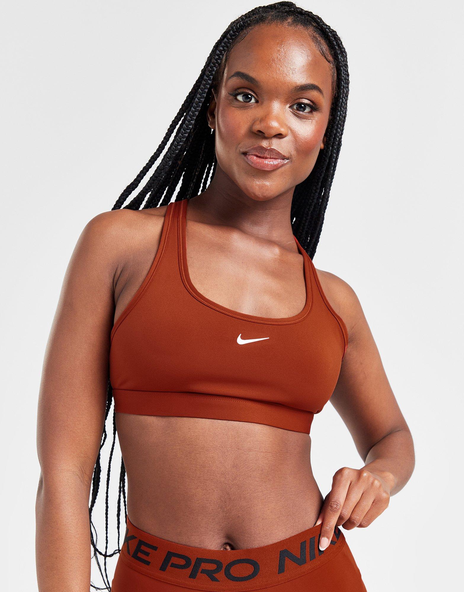 Orange Nike Running Swoosh Sports Bra - JD Sports