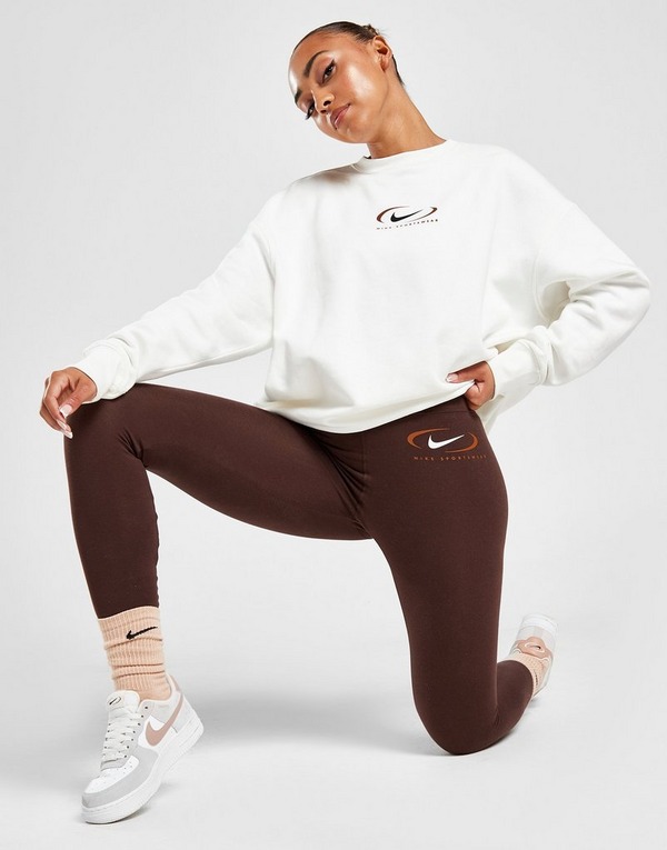 NIKE Womens Leggings UK 8/10 Small Brown Cotton, Vintage & Second-Hand  Clothing Online