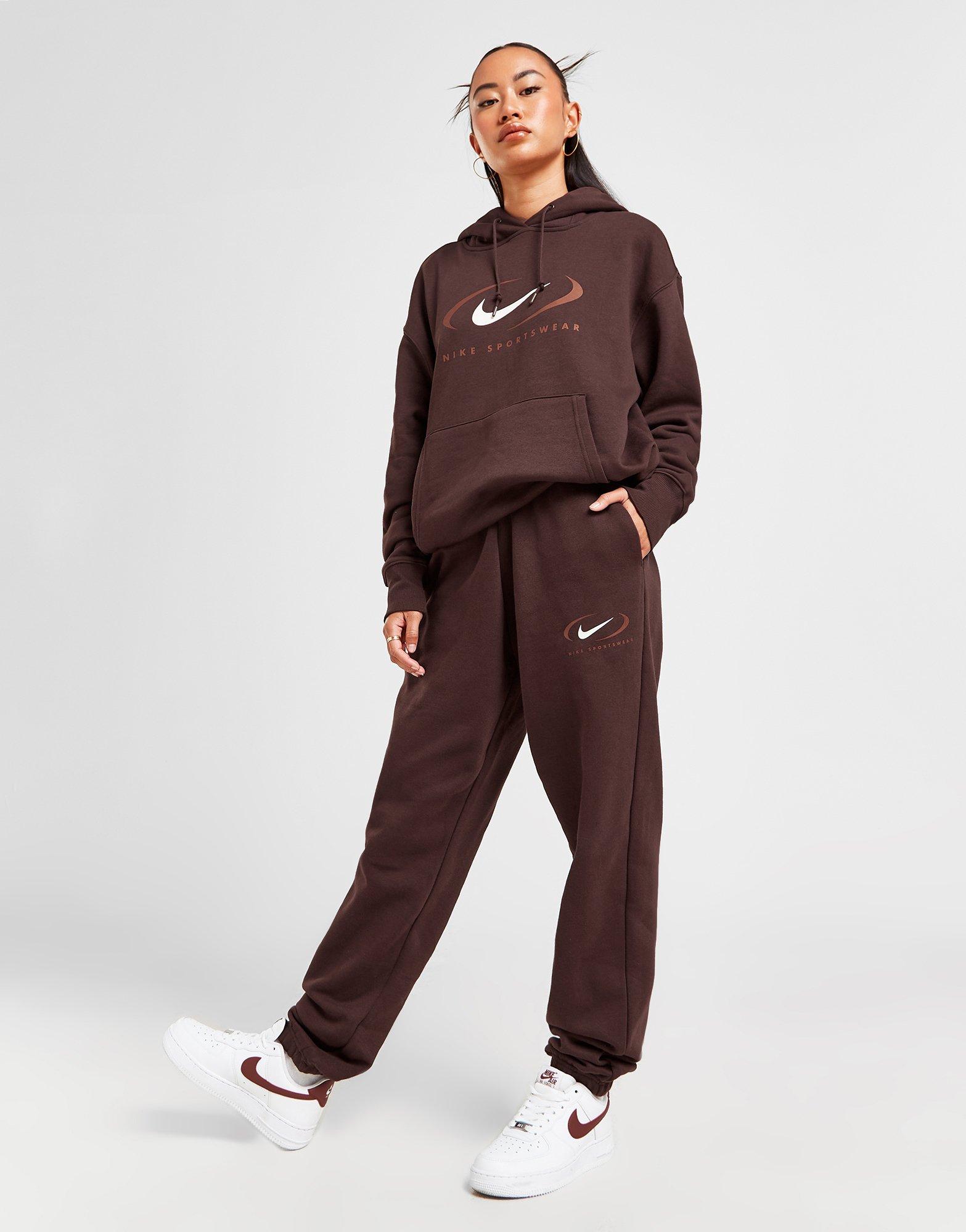 Brown Nike Swoosh Oversized Joggers - JD Sports Global