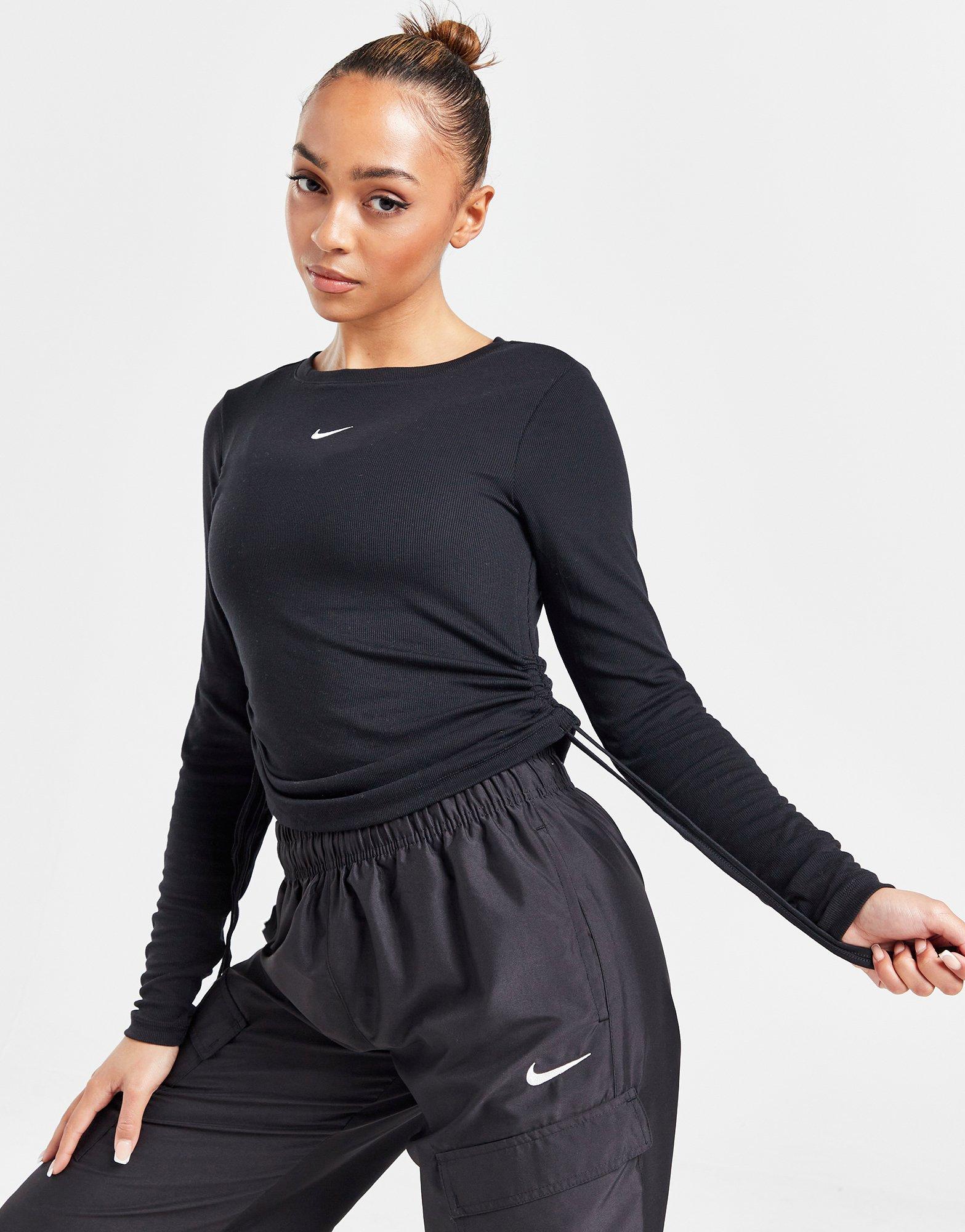 Nike Sportswear Essential Women's Ribbed Long-Sleeve Mod Crop Top. Nike CA