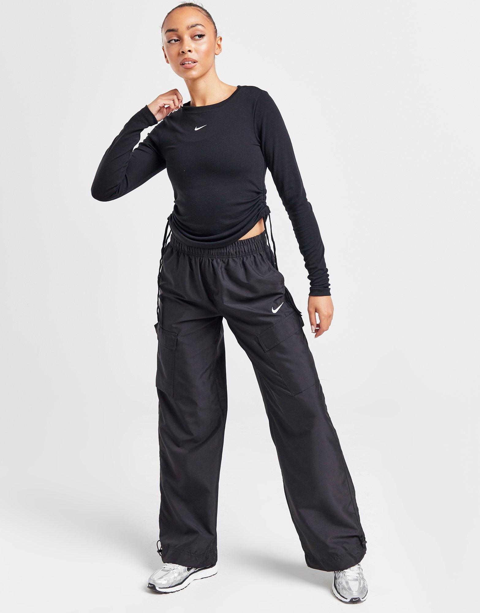 Nike Essential Rib Long Sleeve Mod Crop Top