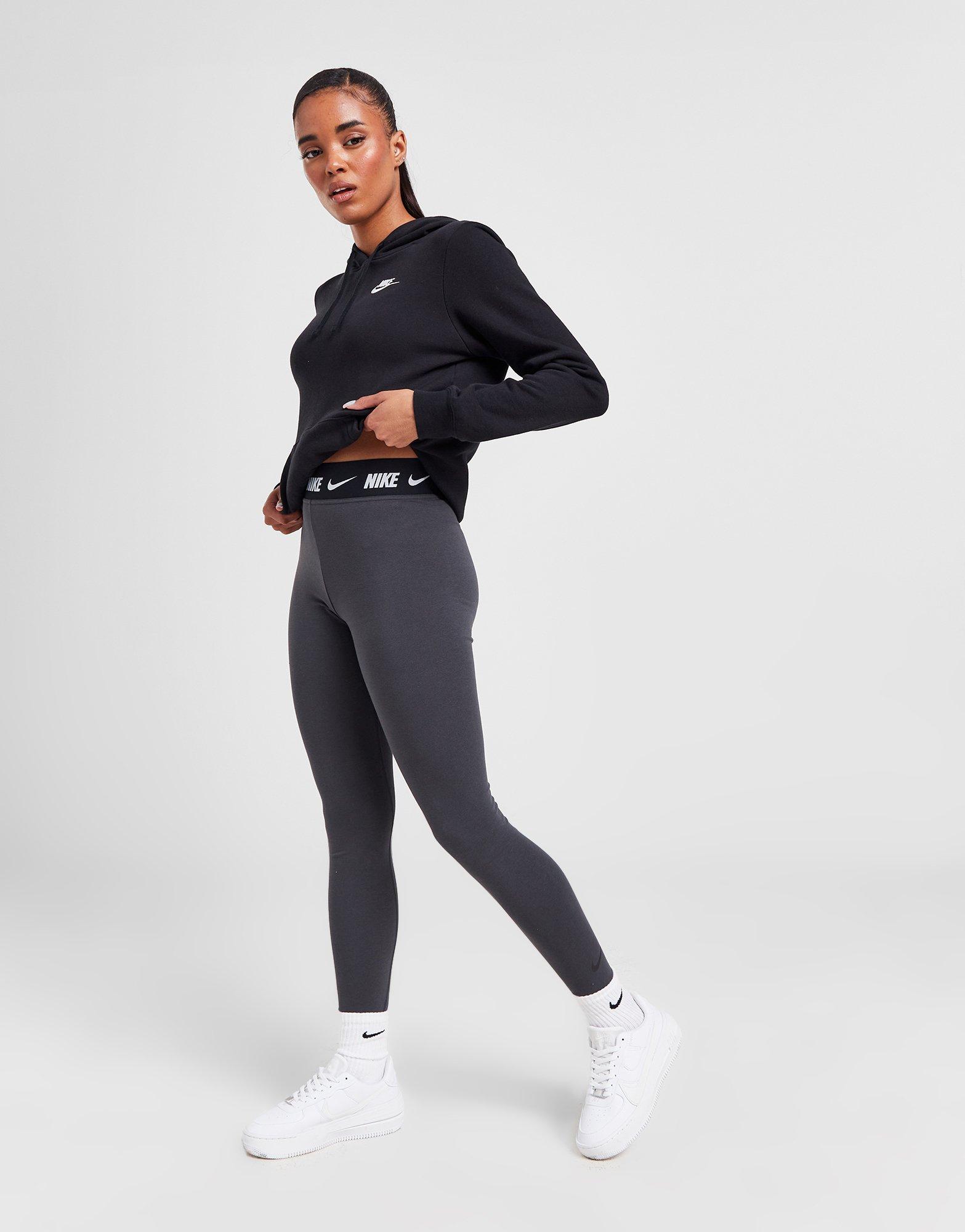 Grey Nike High-Waisted Logo Leggings | JD Sports UK