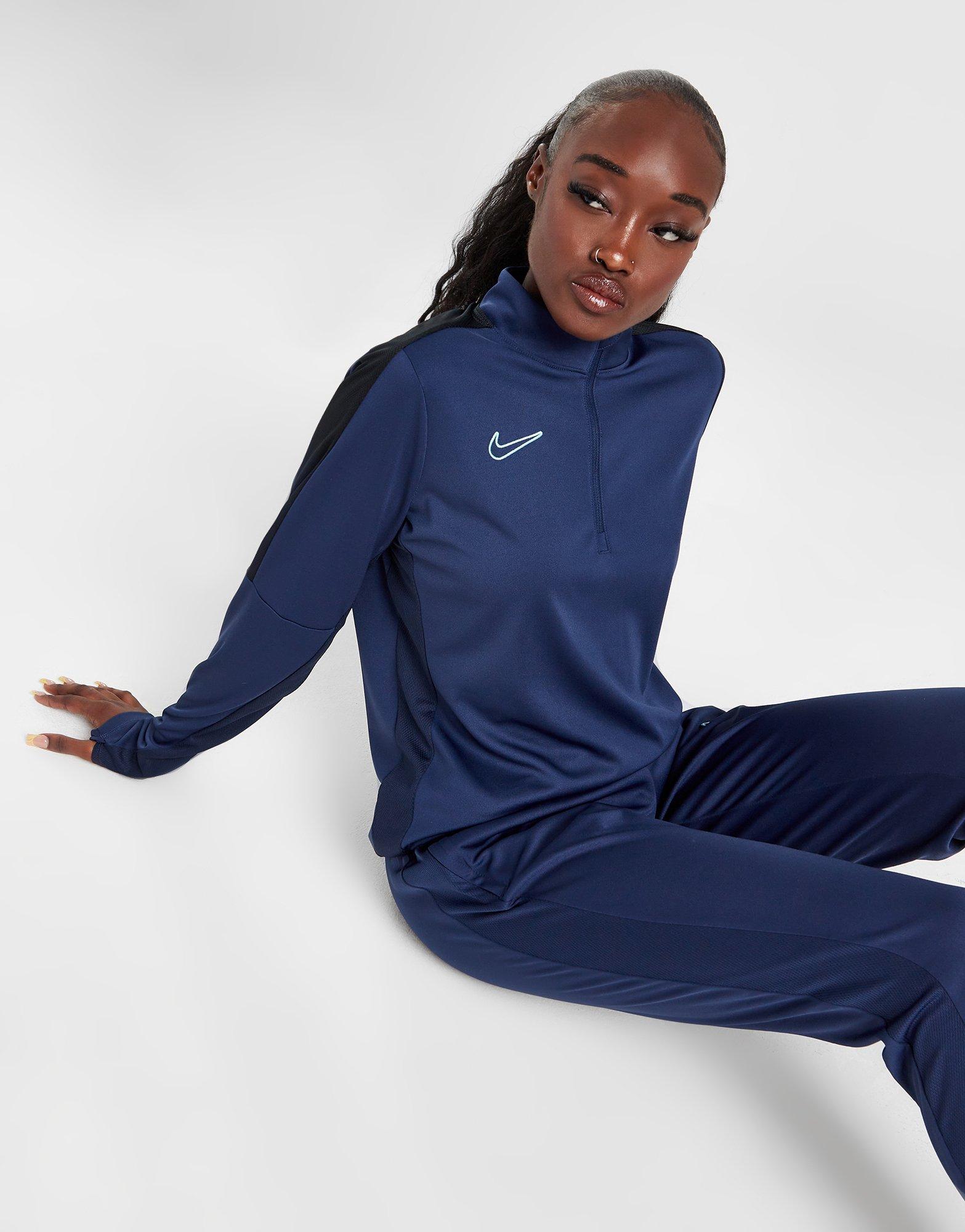 Survetement Homme Nike Dri-Fit Noir et Bleu - Football - Manches longues -  Respirant