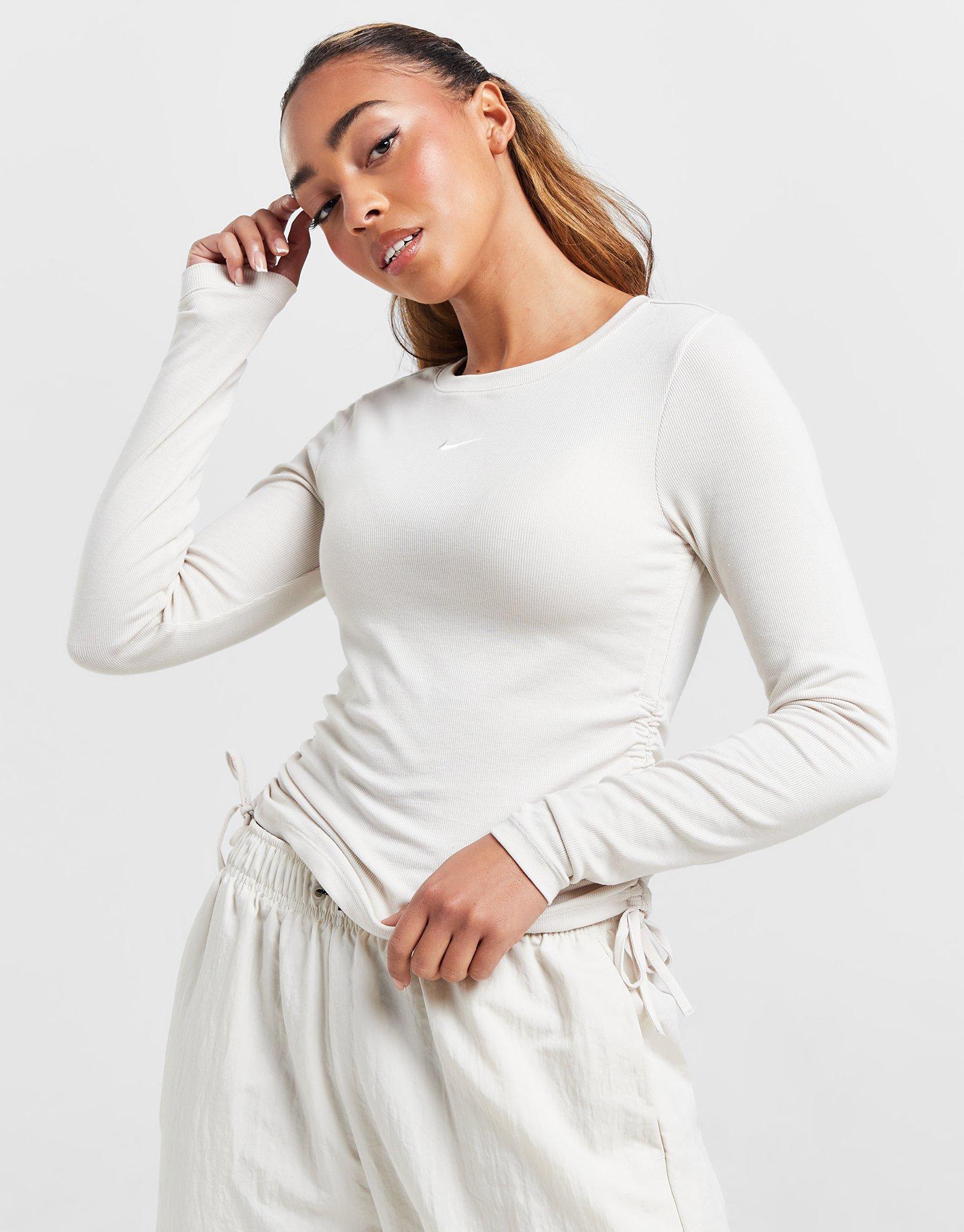 Nike Essential Rib Long Sleeve Mod Crop Top