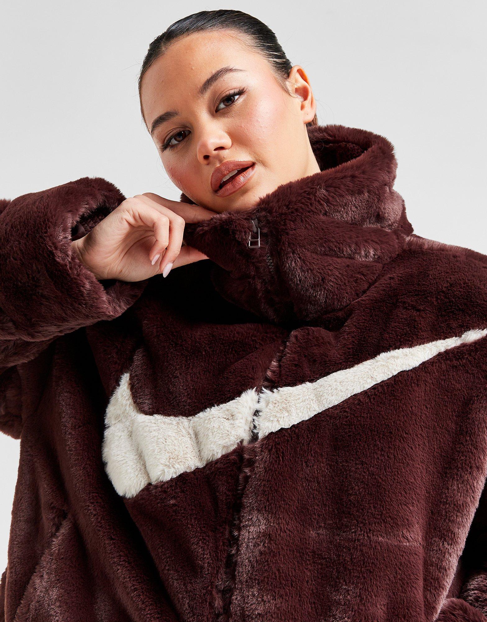 Nike jacket with fur hotsell