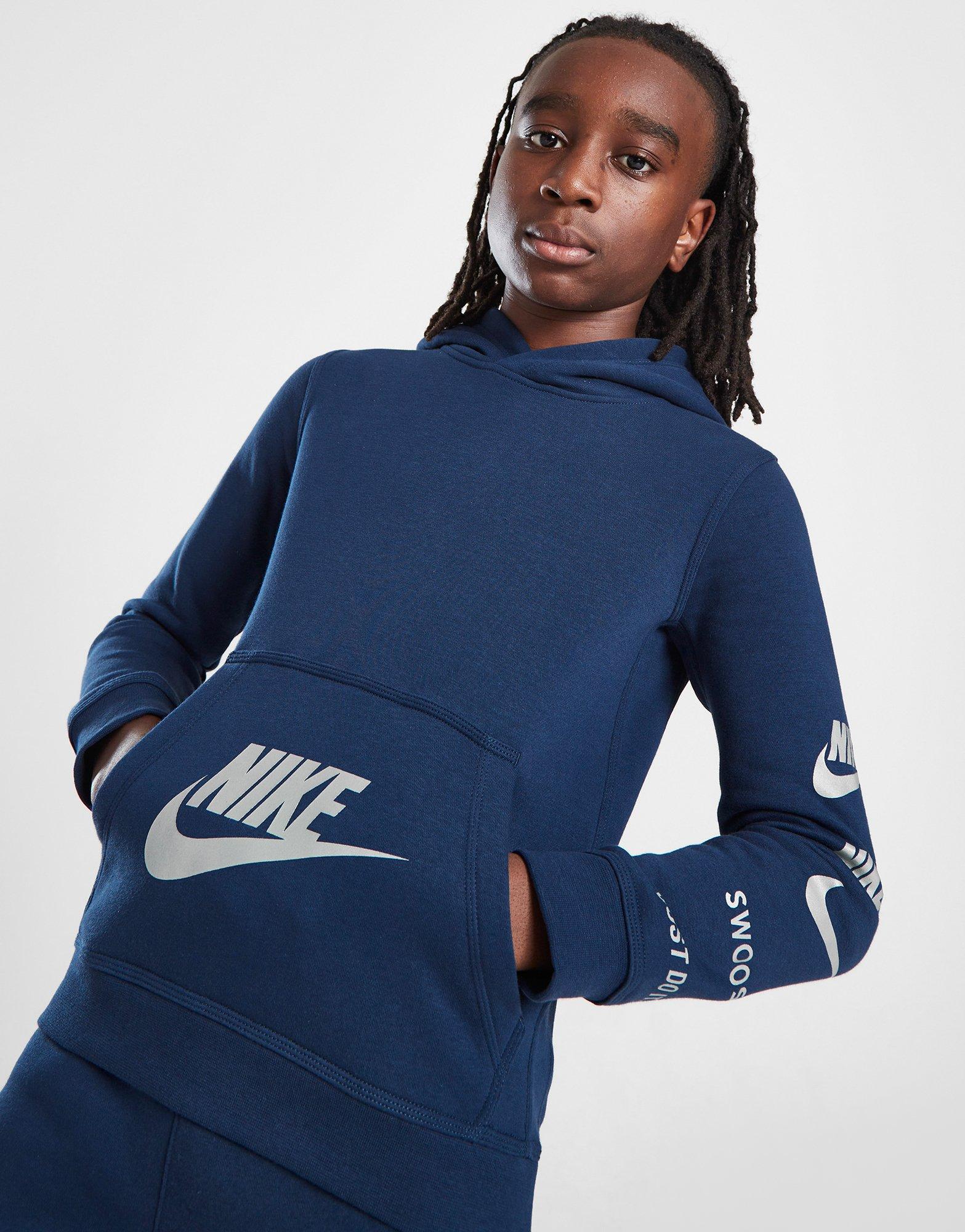 Nike Multi Logo Overhead Hoodie Junior
