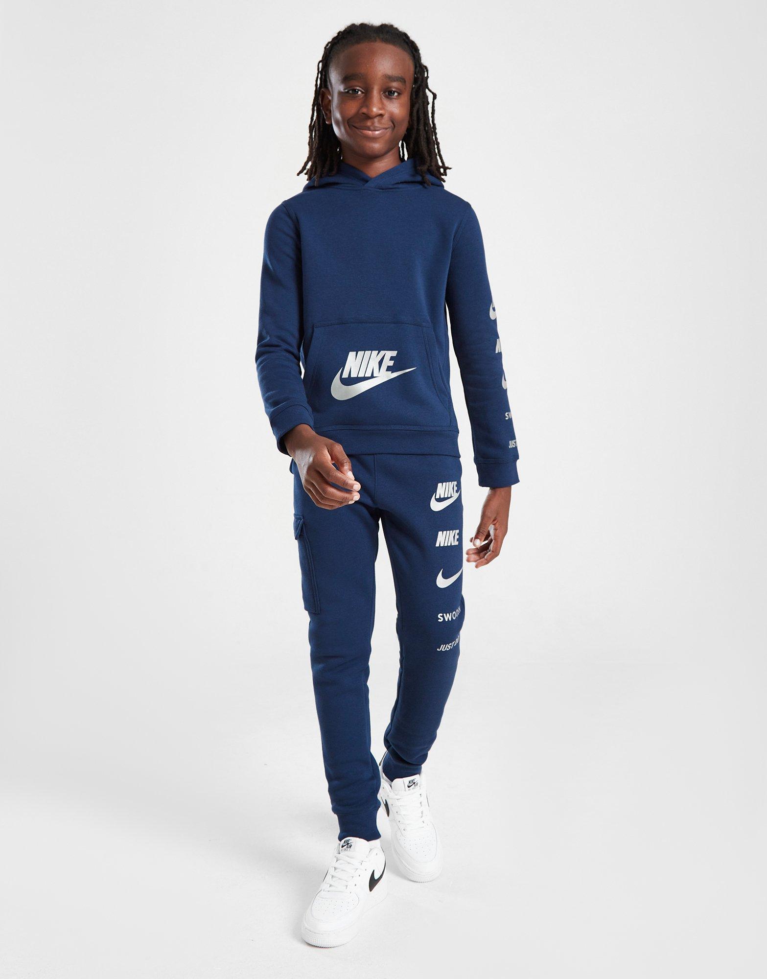 Nike Multi Logo Overhead Hoodie Junior