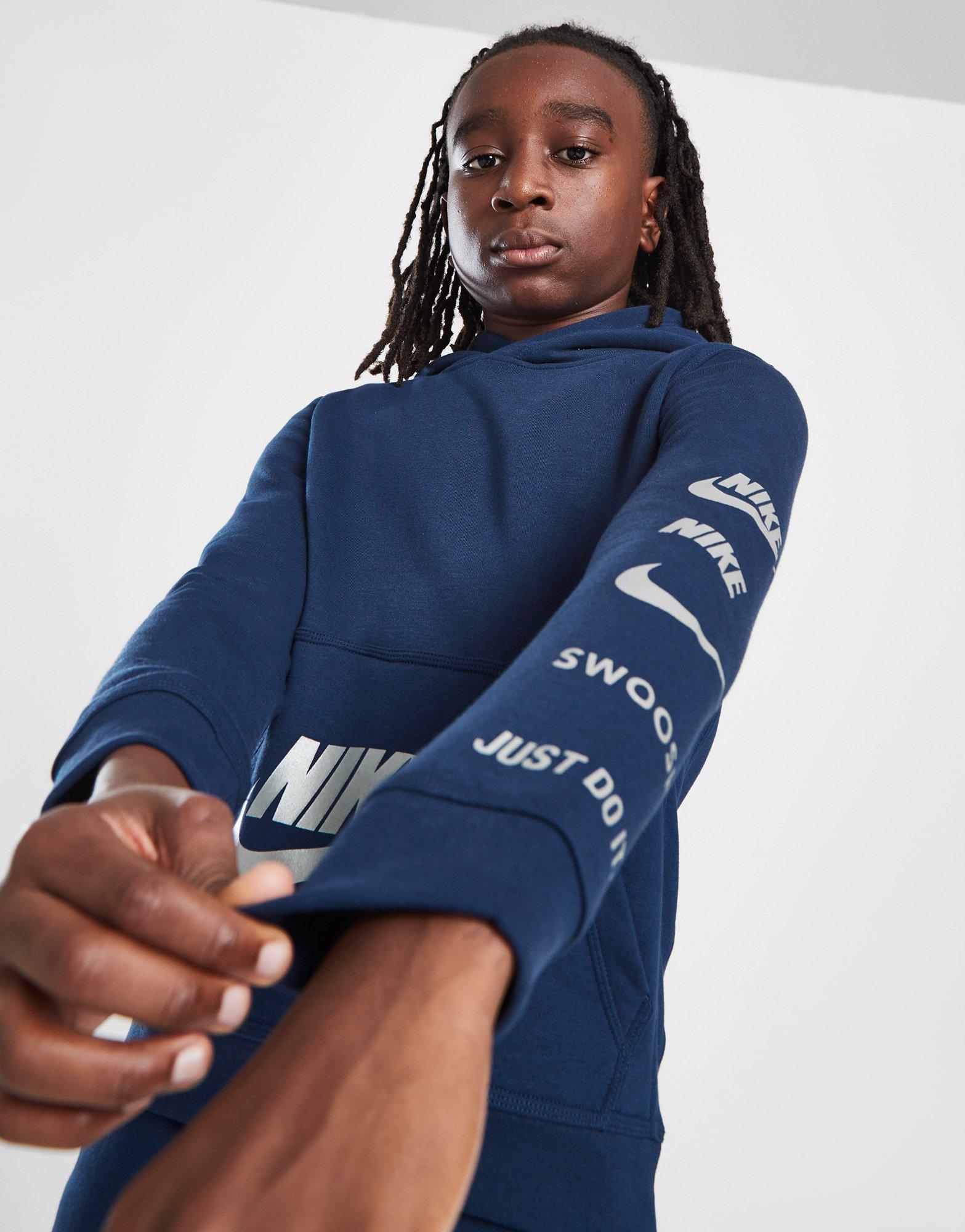 Nike Multi Logo Overhead Hoodie Junior