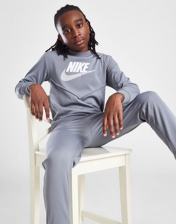 nike standard fit logo tracksuit grey