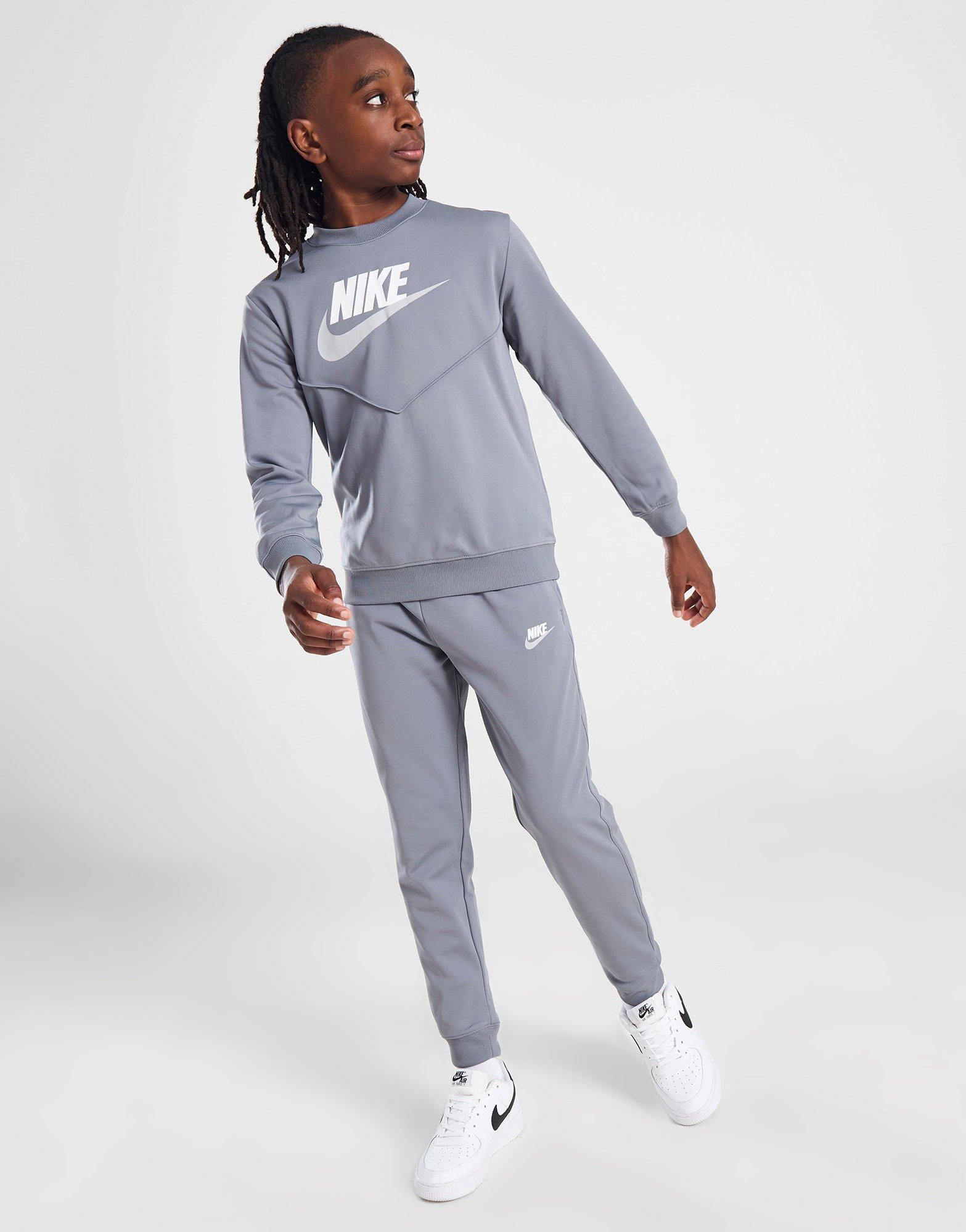 Grey nike tracksuit bottoms junior best sale