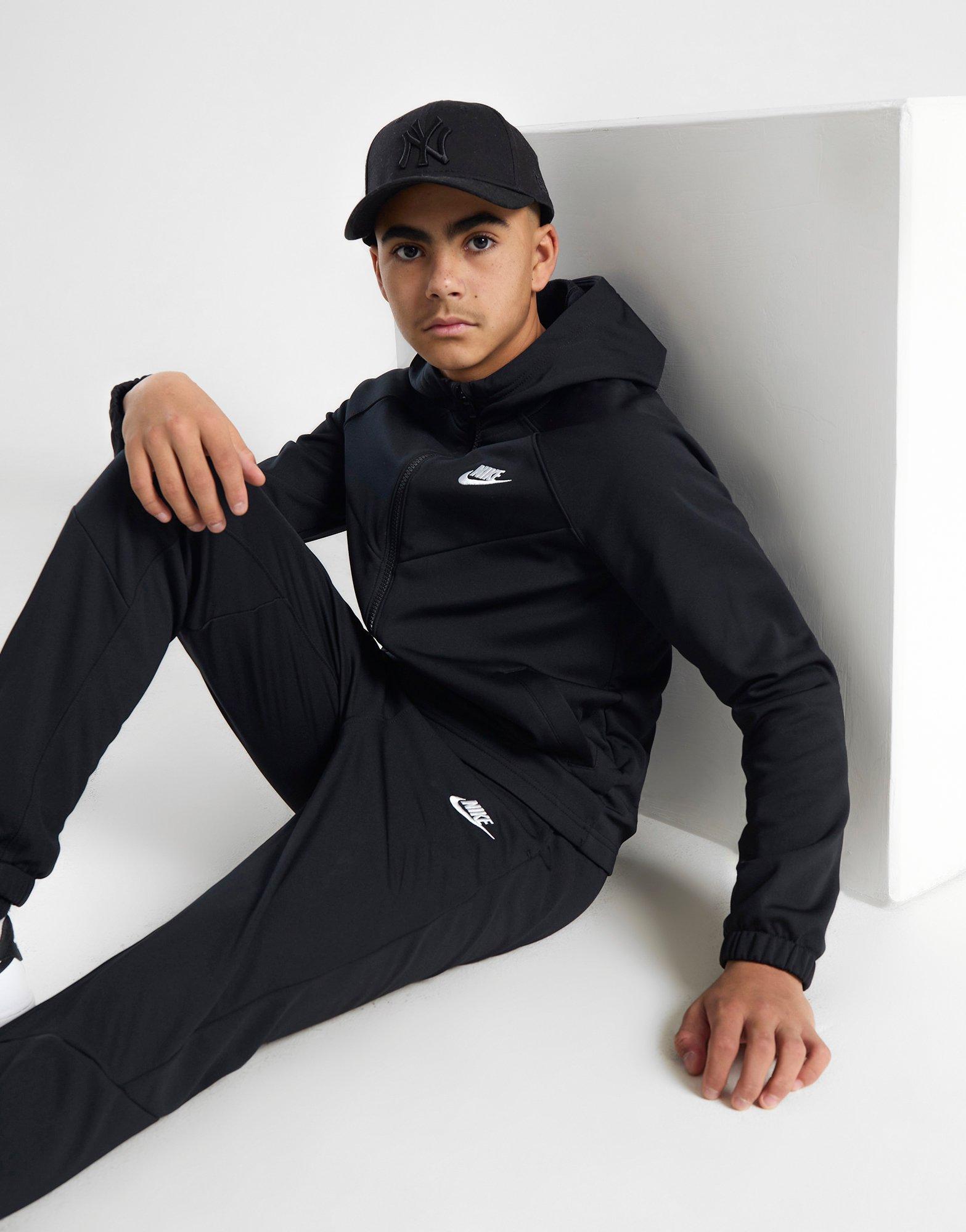 Black Nike Sportswear Poly Colour Block Tracksuit Junior