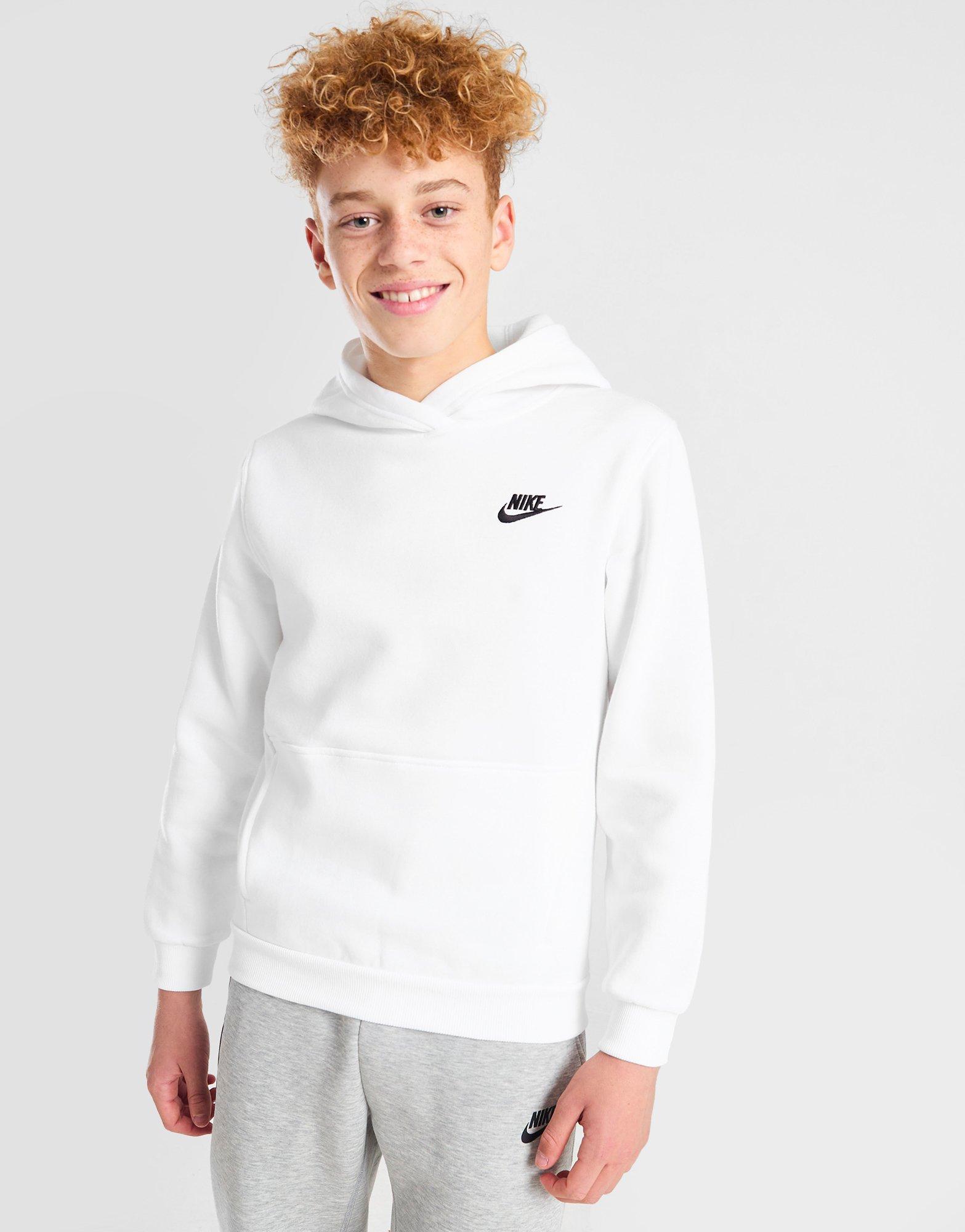 White Nike Sportswear Club Fleece Overhead Hoodie - JD Sports Ireland