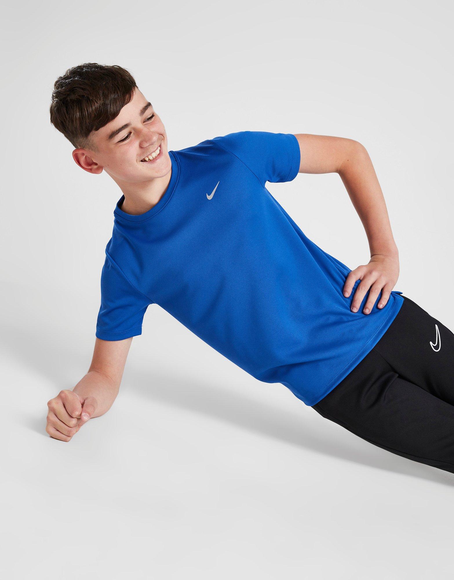Blue Nike Miler T-Shirt Junior | JD Sports UK