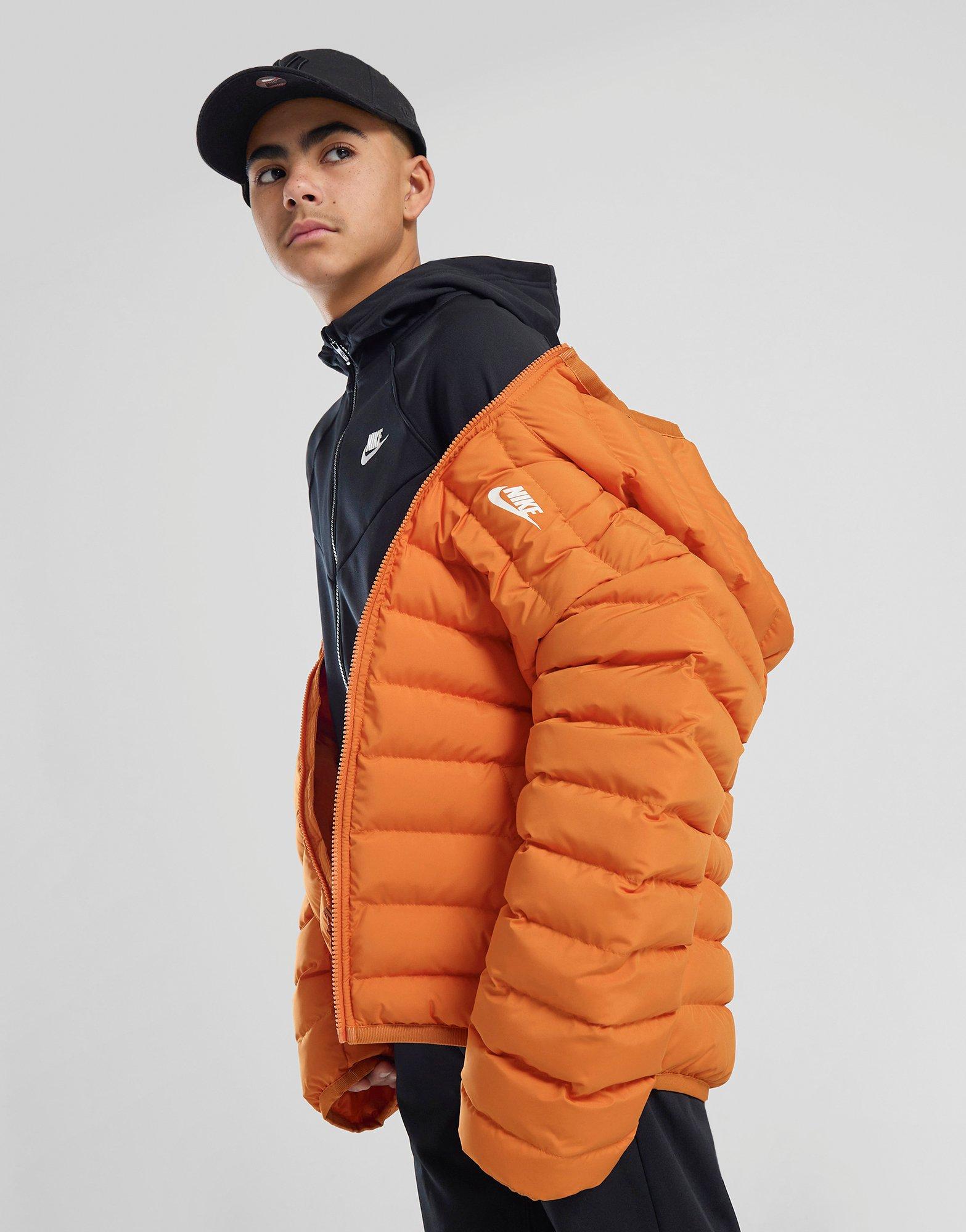 Orange and white nike on sale jacket