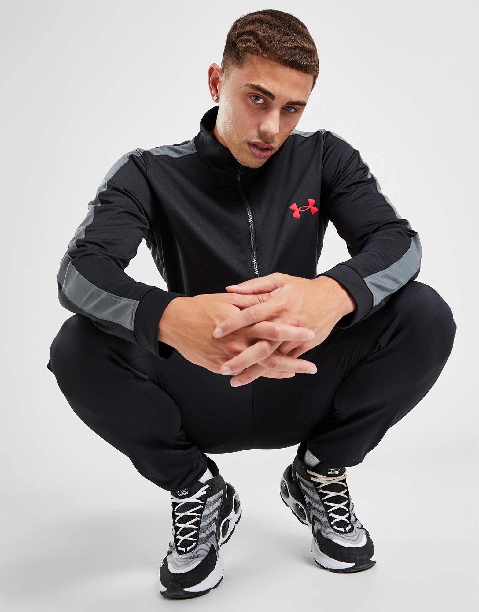 Black Under Armour Poly Track Top | JD Sports UK