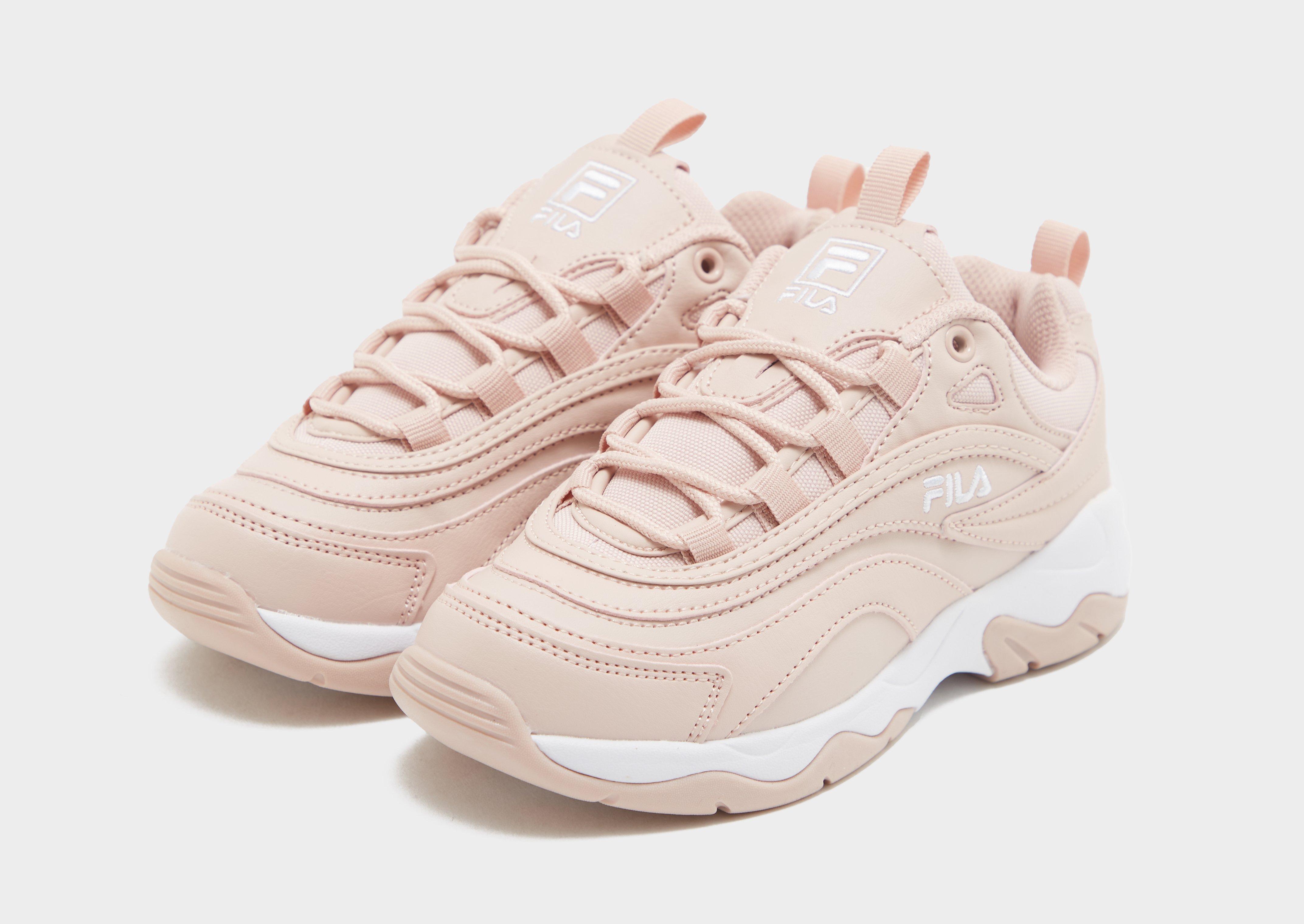 Fila disruptor pink and white junior best sale