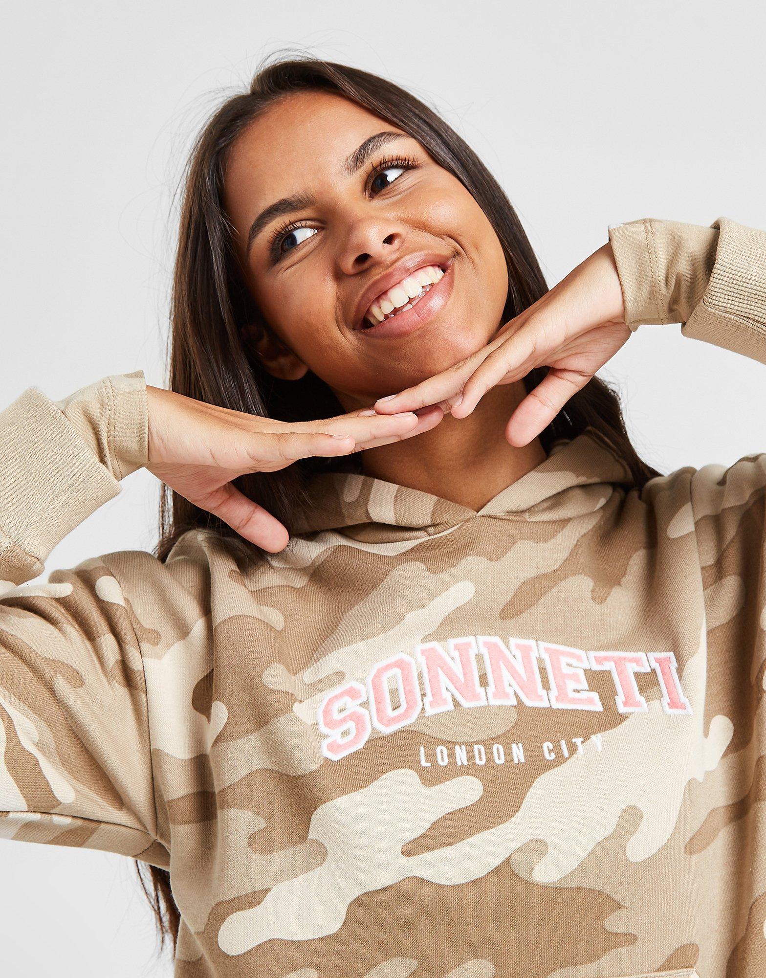 Sonneti Girls' All Over Print Camo Hoodie Junior